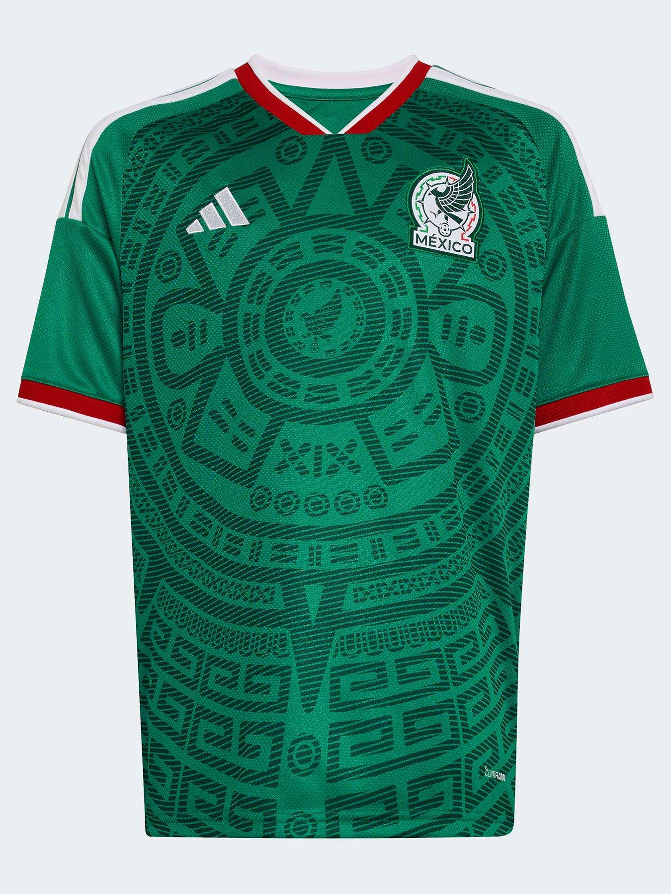 Adidas Junior Mexico 26 Home Replica Football Shirt - Green in Bgreen