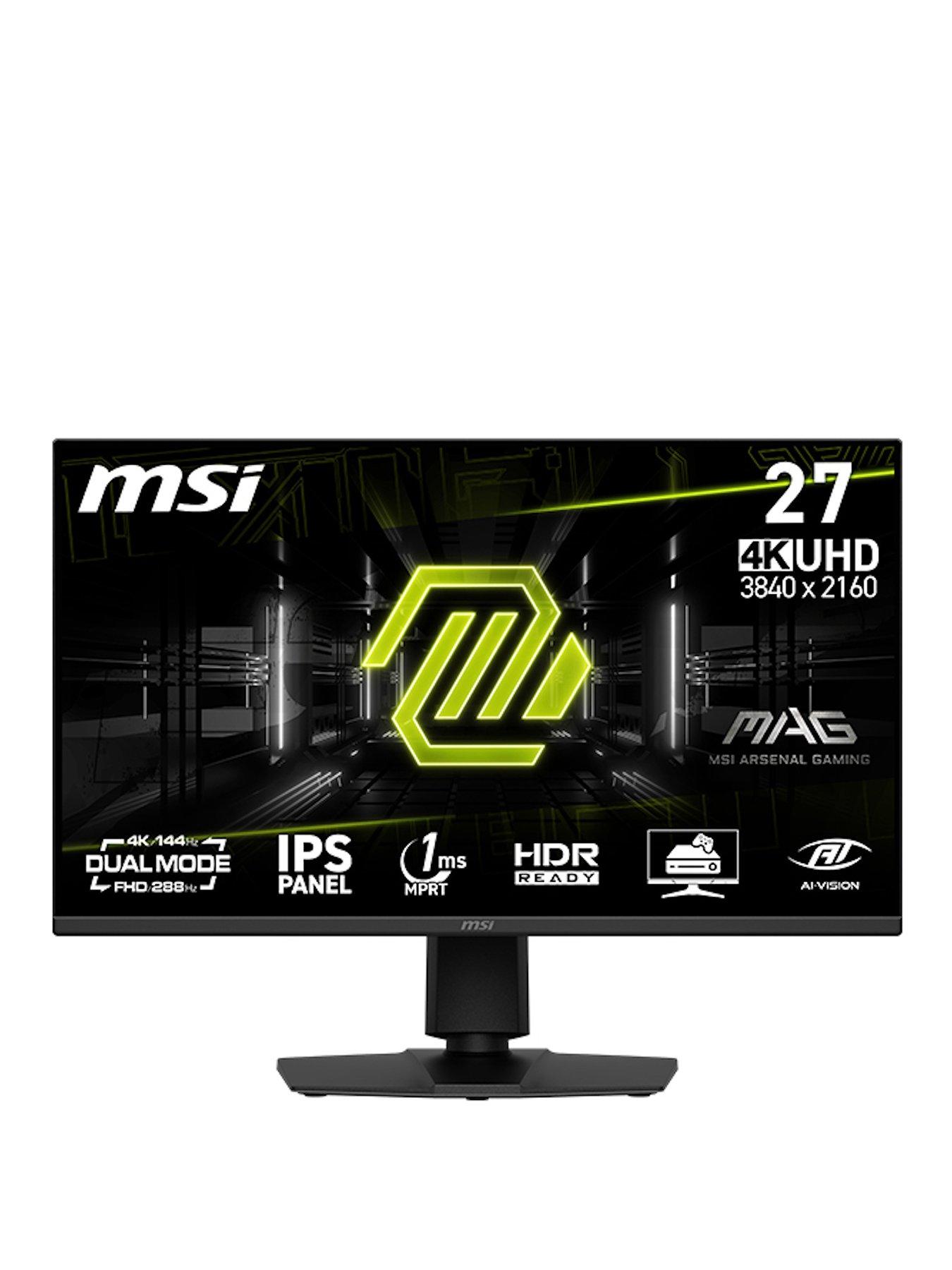 undefined MAG 275UPD E14 27-inch, 4K UHD, Dual Mode 144Hz 4K/288Hz FHD, IPS, Adaptive Sync Gaming Monitor