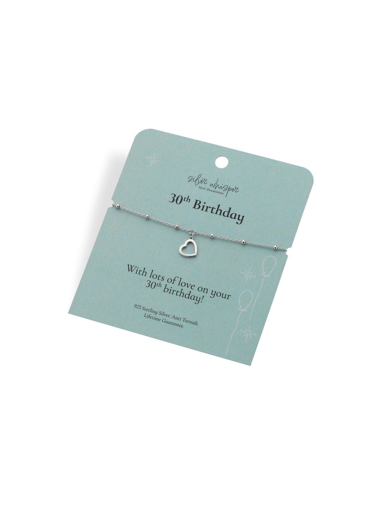 Image 2 of 4 of Silver Whisper 30th Birthday Bracelet