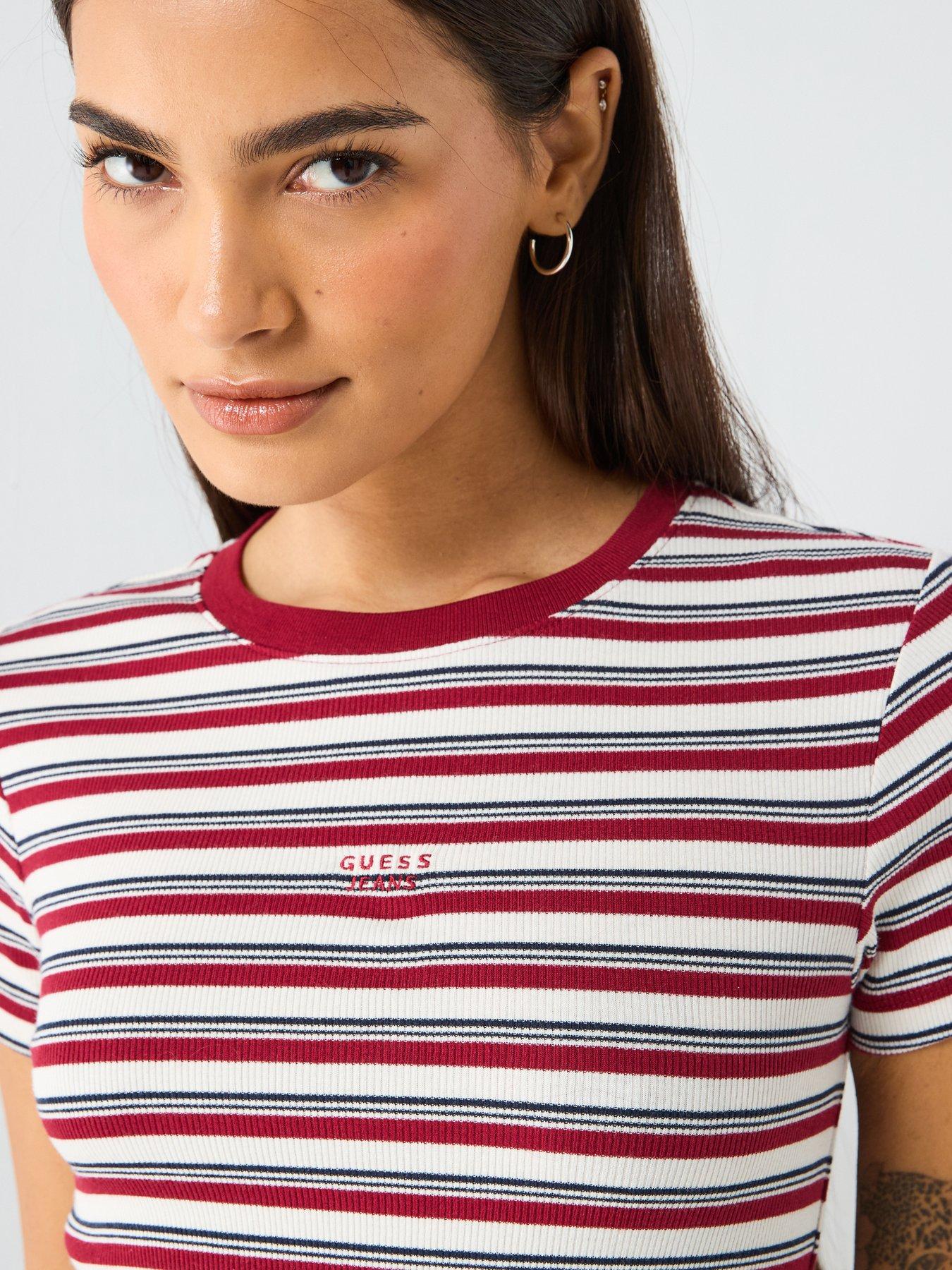 guess-jeans-stripe-logo-slim-t-shirt--redoutfit