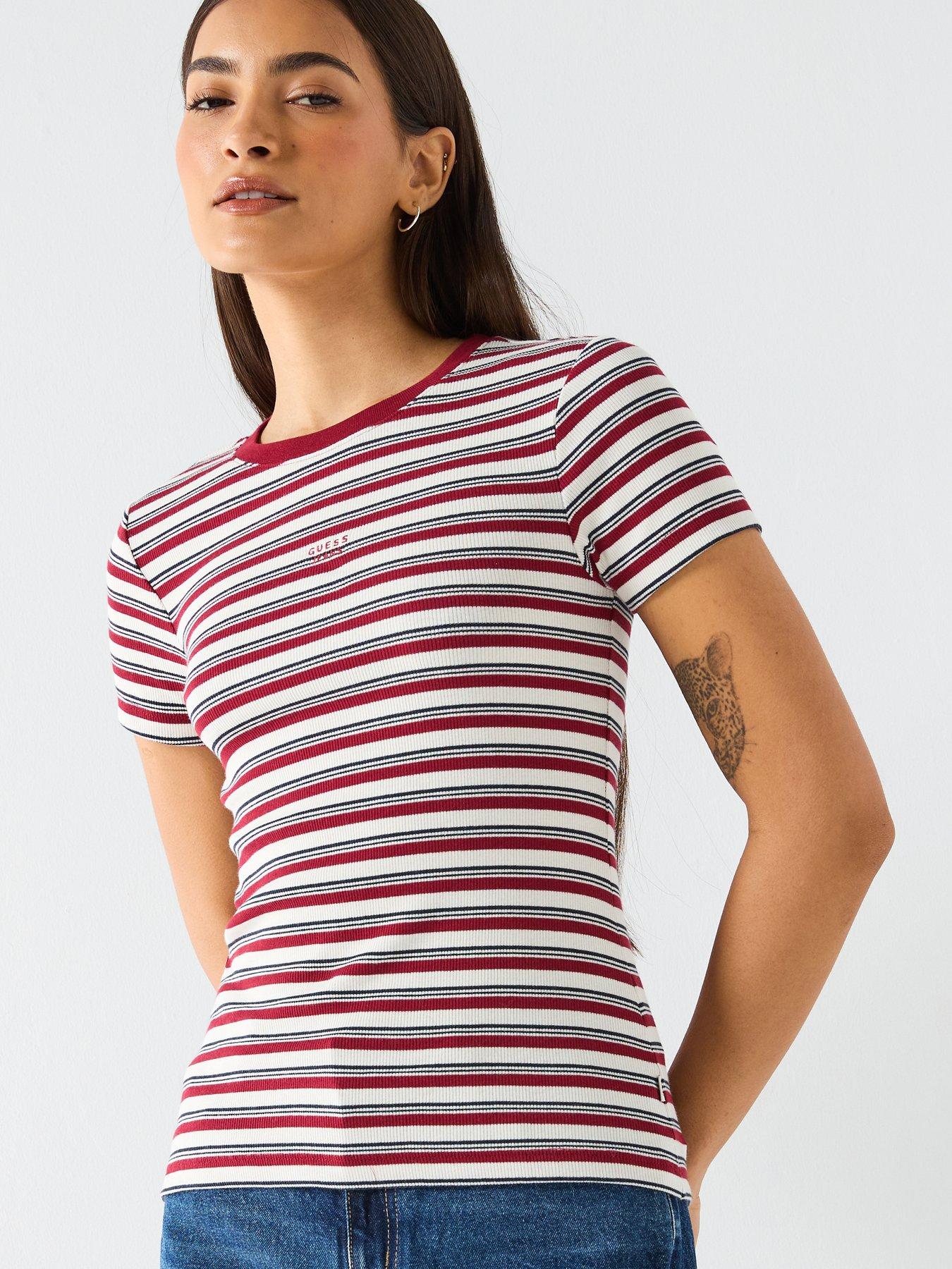 guess-jeans-stripe-logo-slim-t-shirt--reddetail