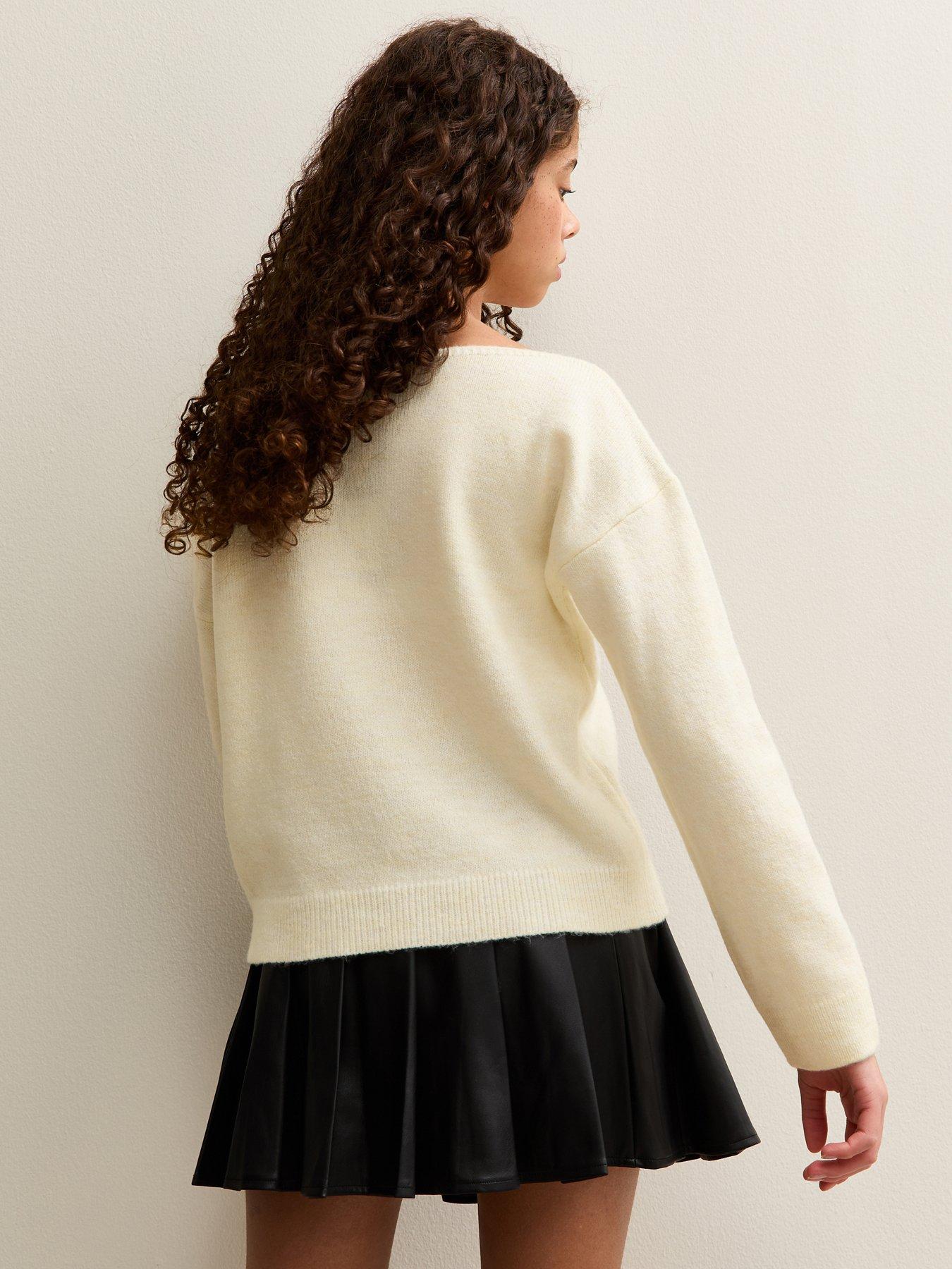 new-look-915-girls-sequin-bow-jumper-creamstillFront