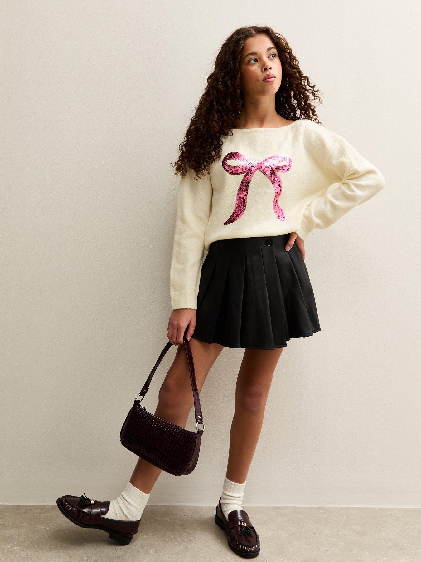 new-look-915-girls-sequin-bow-jumper-creamback