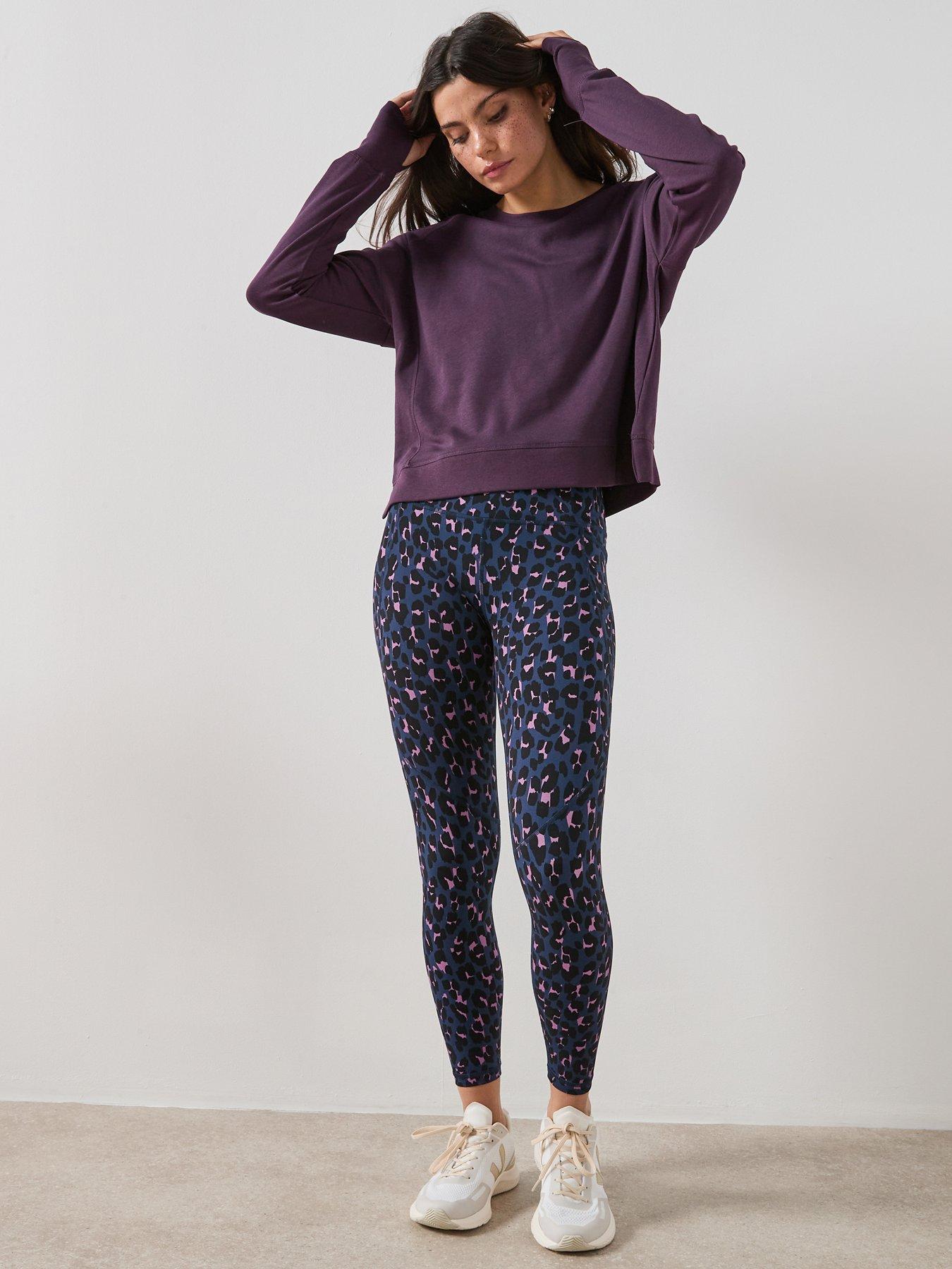Image 3 of 4 of Sweaty Betty Womens Training After Class Crop Sweatshirt - Purple