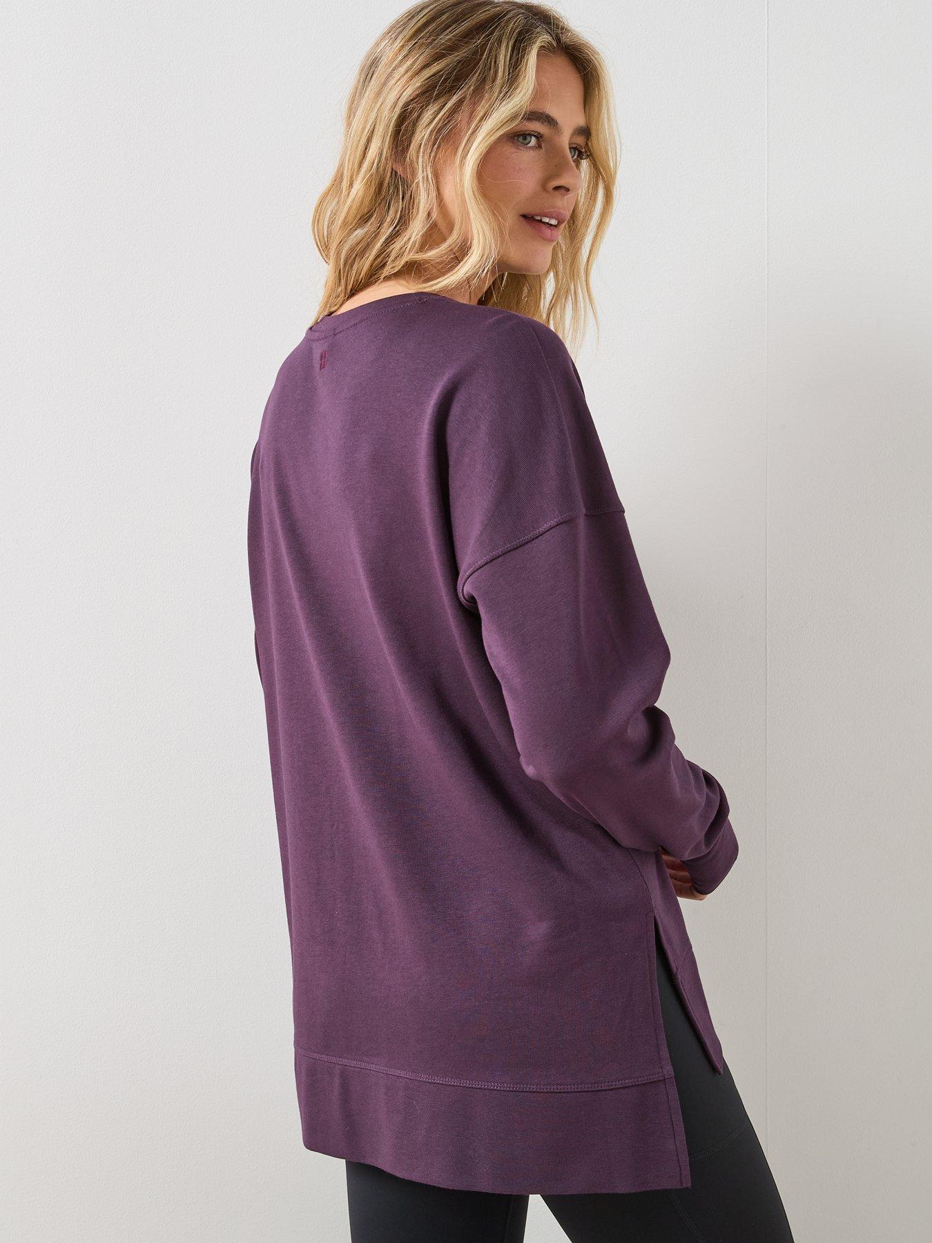 sweaty-betty-womens-training-after-class-longline-sweatshirt-purplestillFront