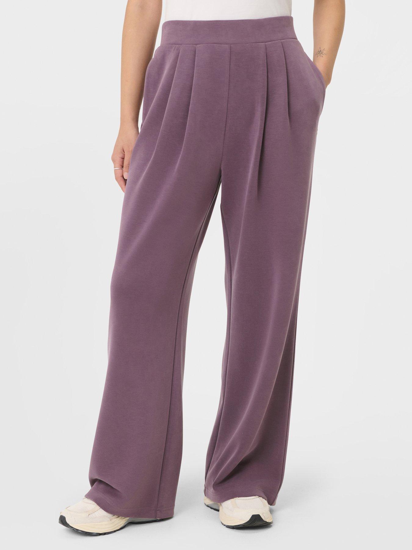 Sweaty Betty Womens Training Sand Wash Wide Leg Trouser - Purple