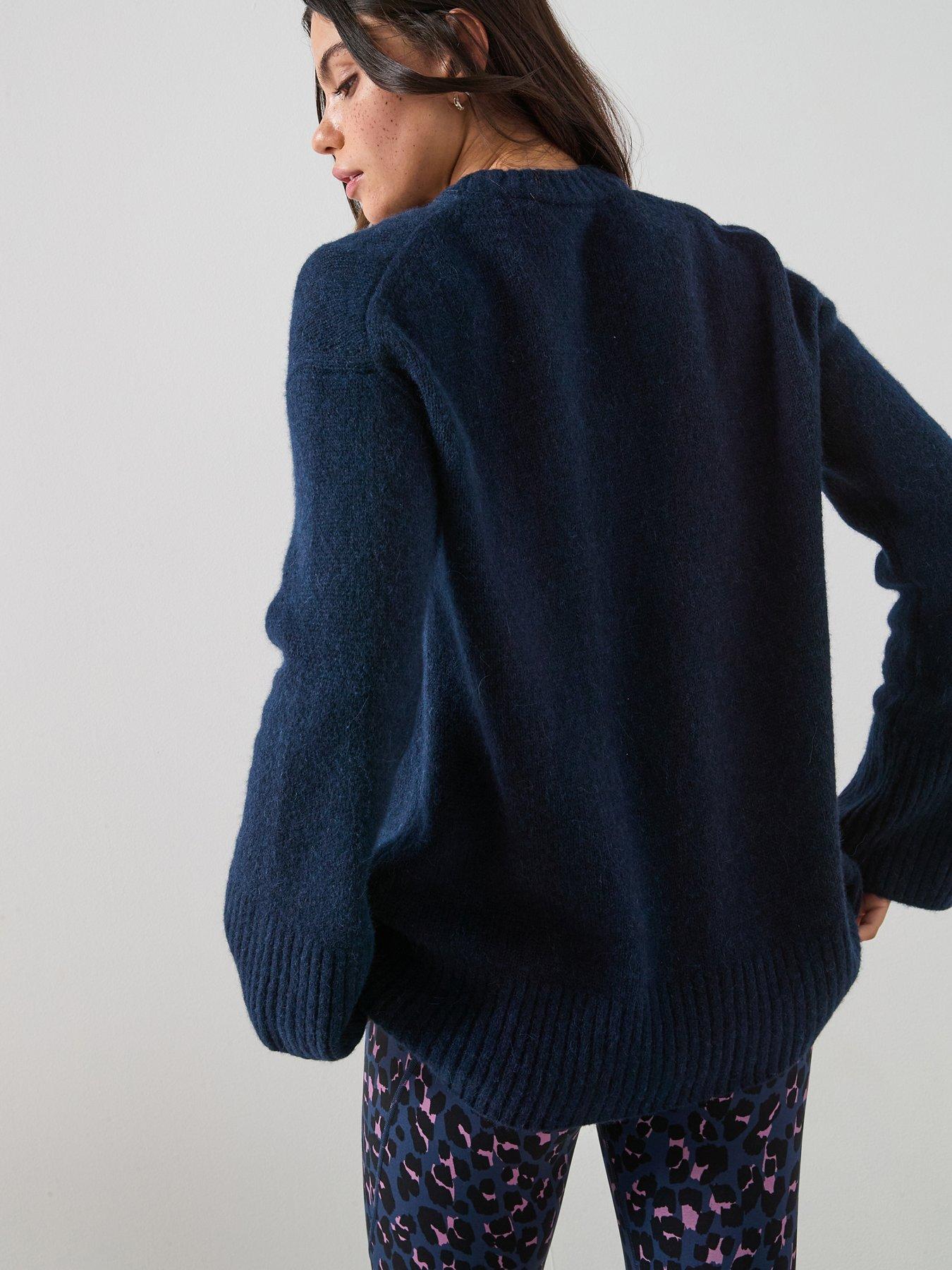 Image 2 of 4 of Sweaty Betty Womens Pinnacle Wool Crew Neck Jumper - Blue