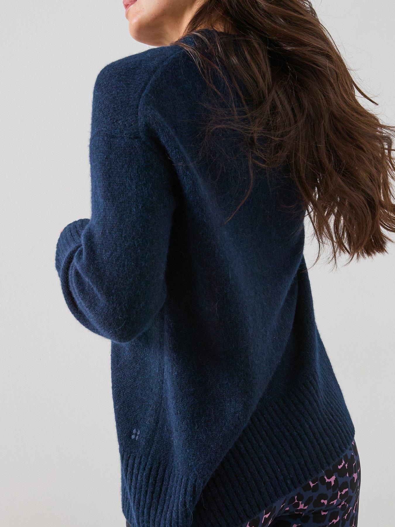 Image 4 of 4 of Sweaty Betty Womens Pinnacle Wool Crew Neck Jumper - Blue