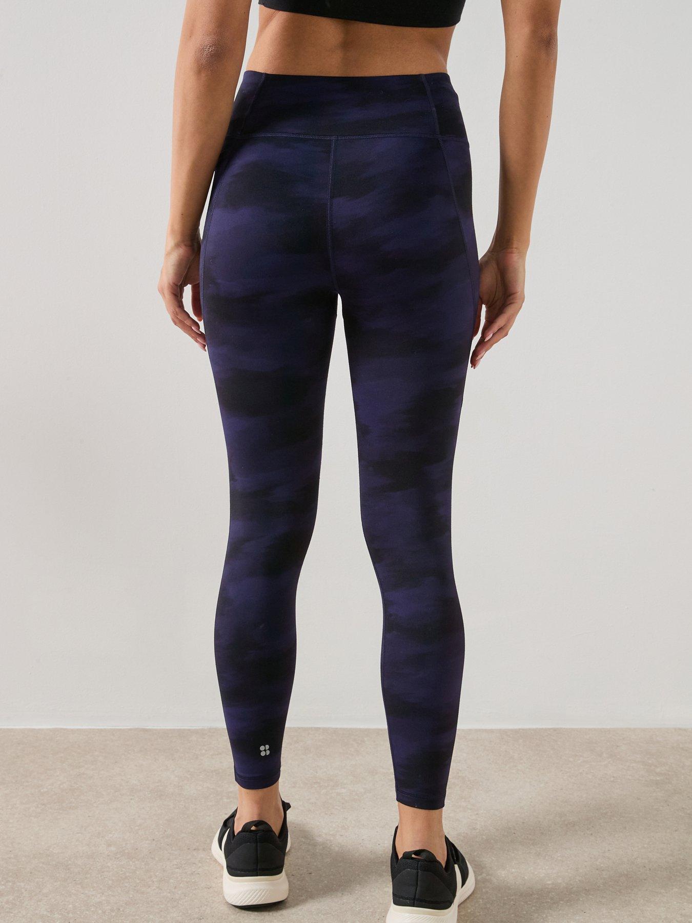 Image 2 of 5 of Sweaty Betty Womens Yoga Ultimate Studio 7/8 Tights - Blue