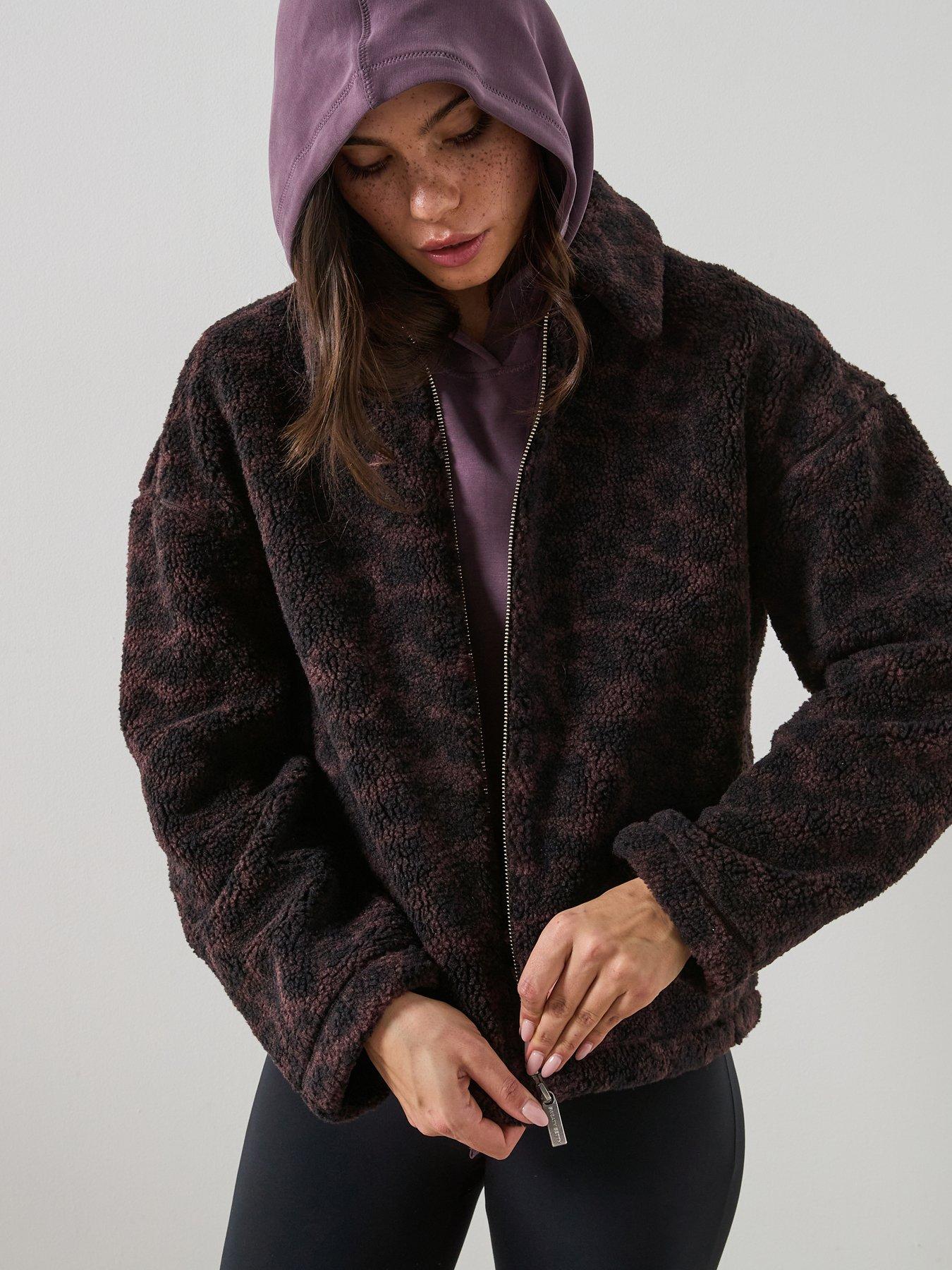 Sweaty Betty Womens Training Plush Collared Fleece - Brown
