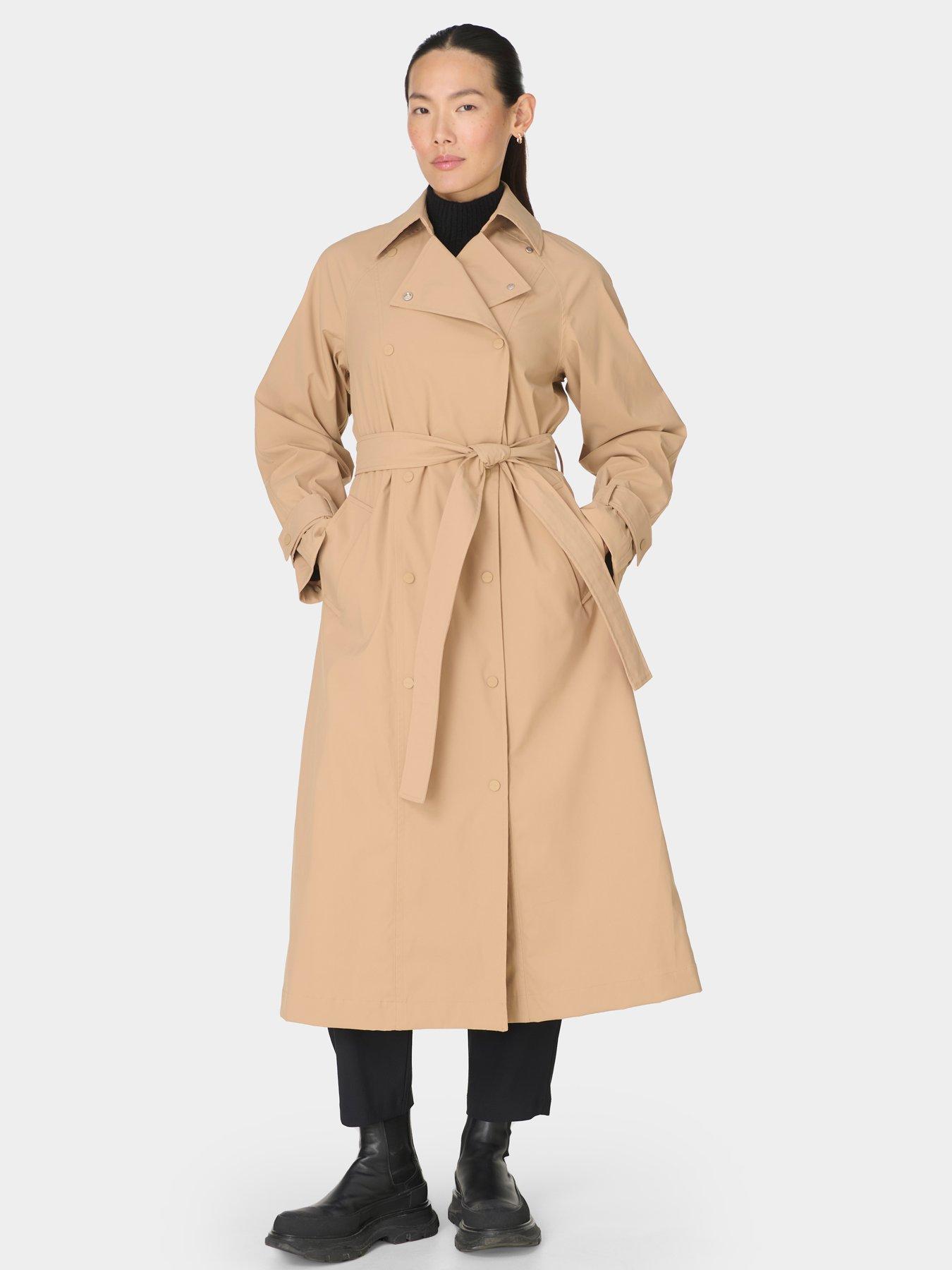 Sweaty Betty Womens Waterproof Trench Coat - Beige