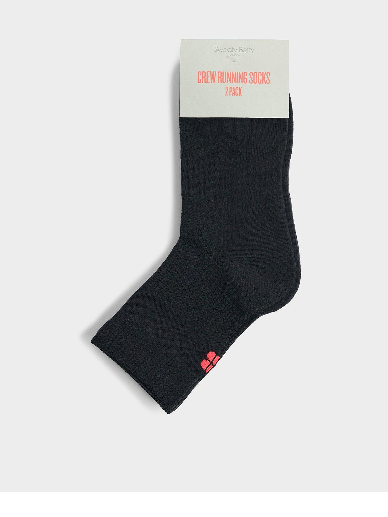 Image 1 of 3 of Sweaty Betty Women's Running Crew Socks 2 Pack - Black
