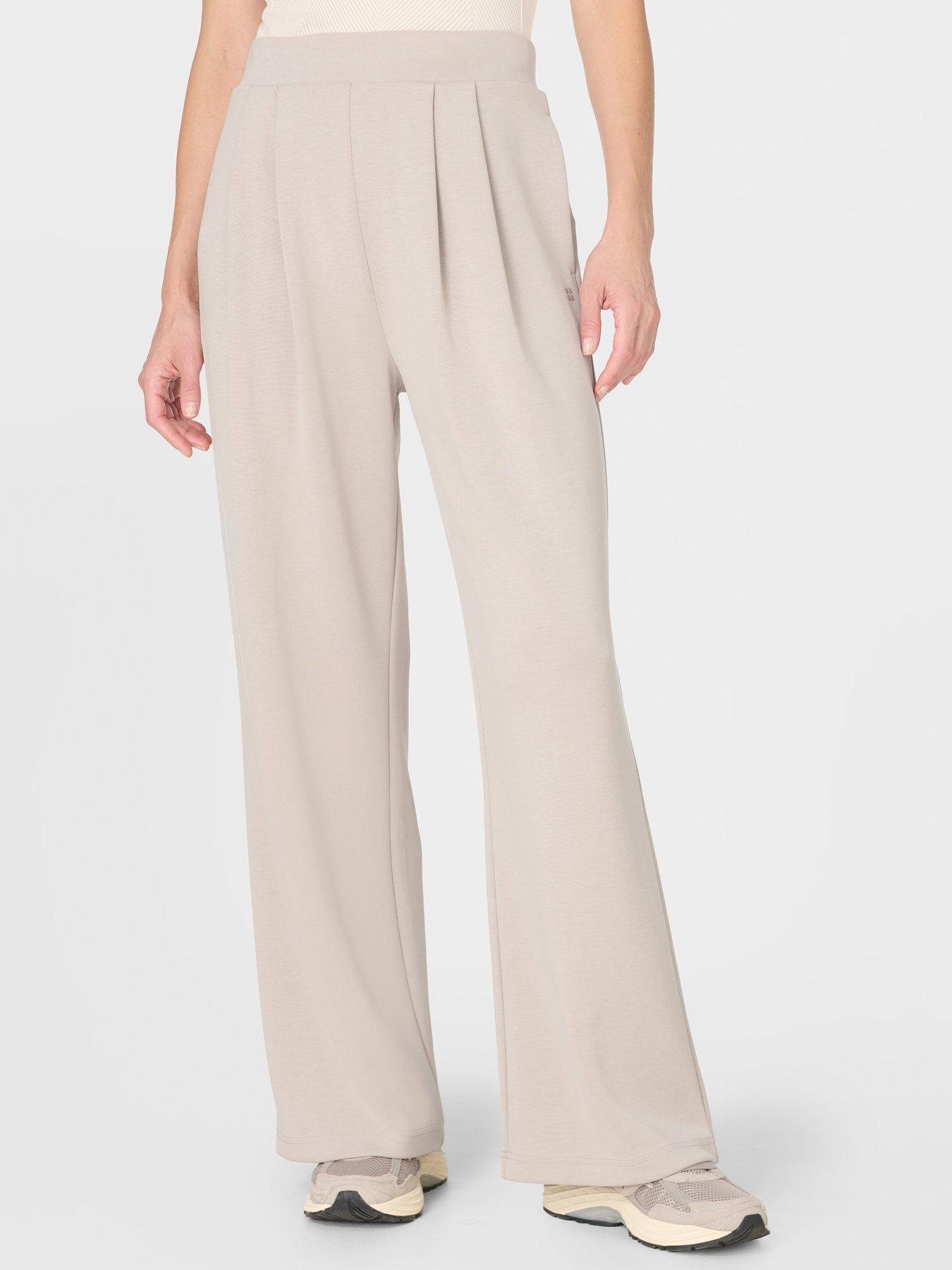Sweaty Betty Womens Training Sand Wash Wide Leg Trouser - Beige