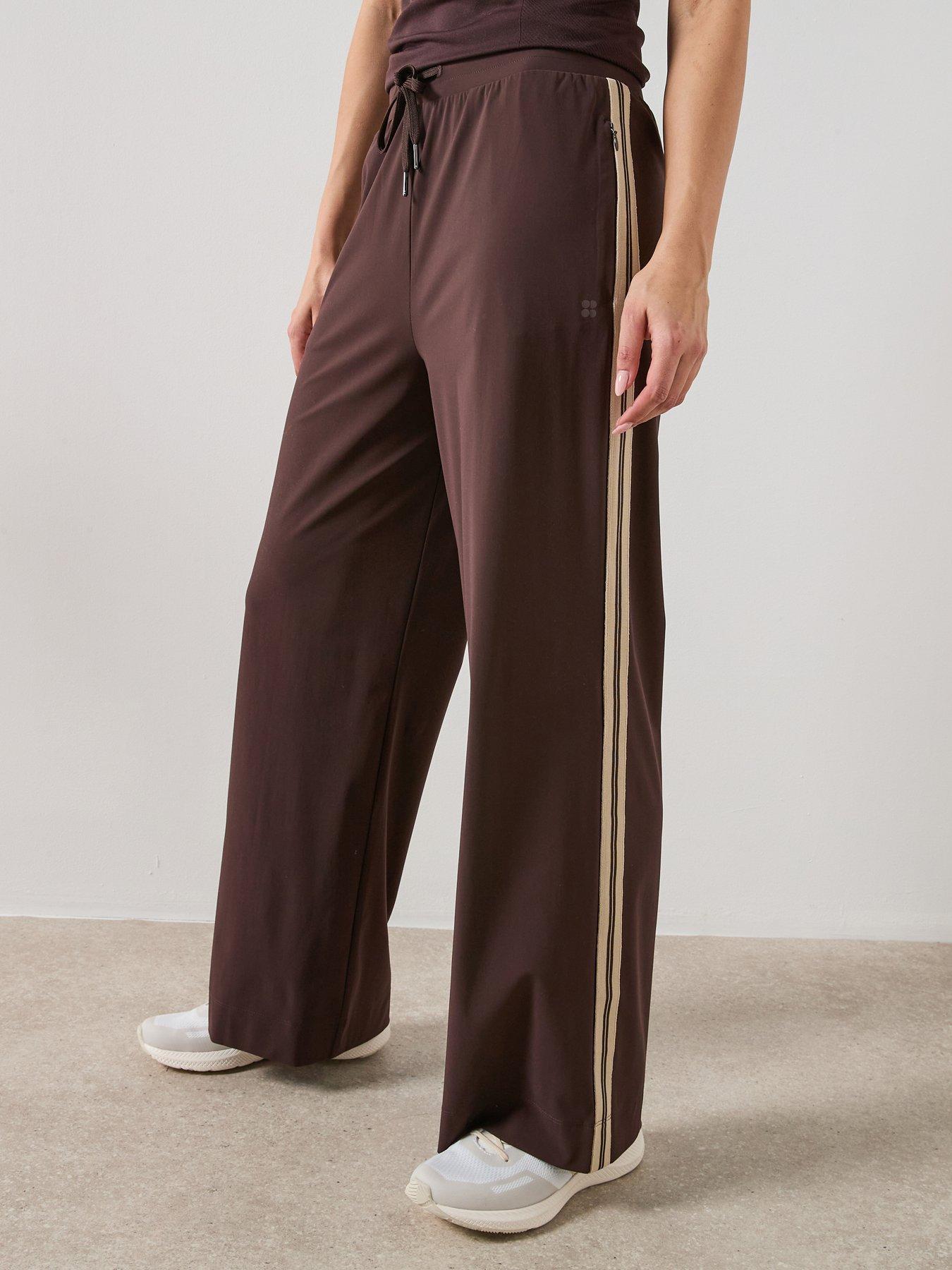 sweaty-betty-womens-explorer-side-stripe-wide-leg-30-trousers-brown