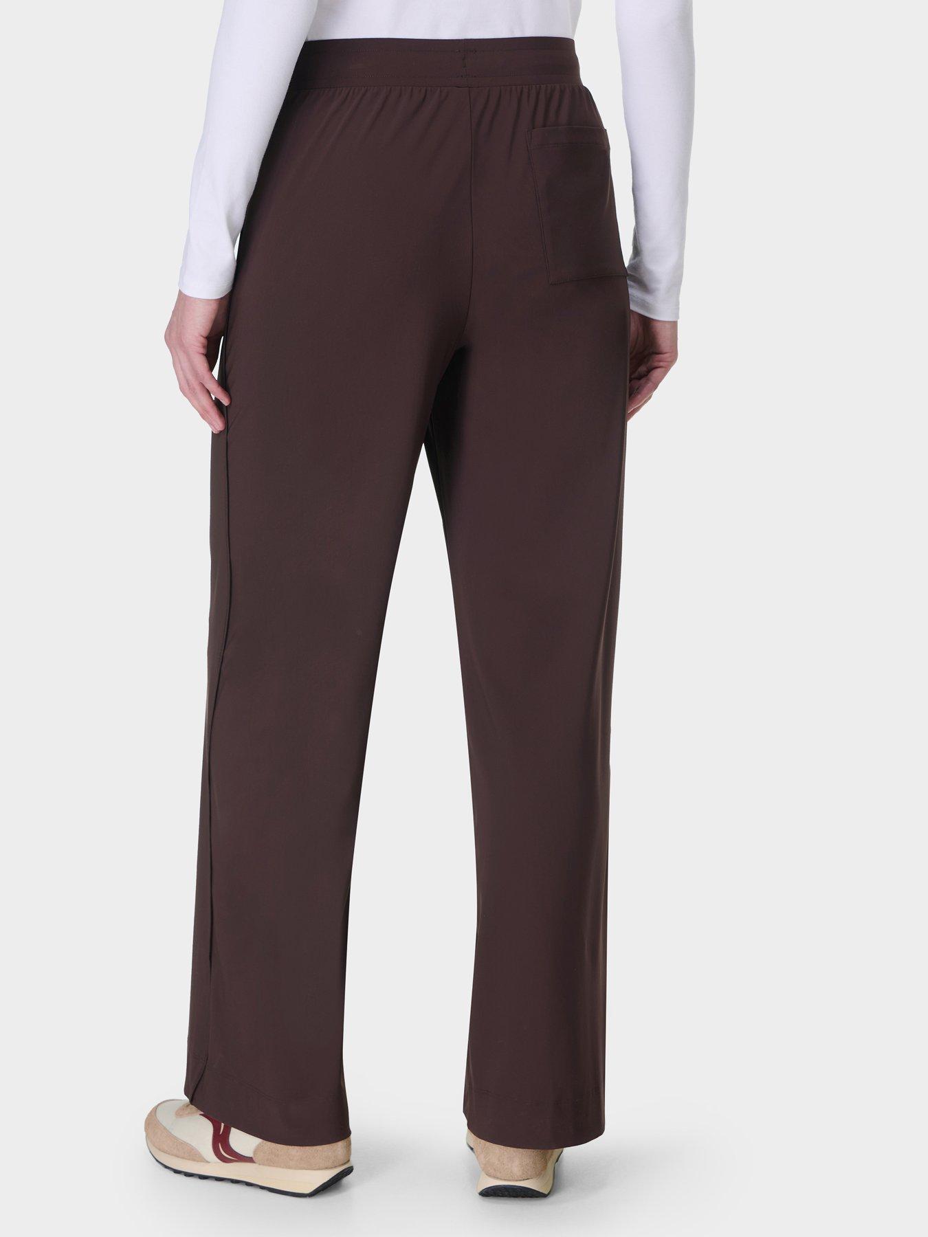 sweaty-betty-womens-explorer-side-stripe-wide-leg-30-trousers-brownstillFront