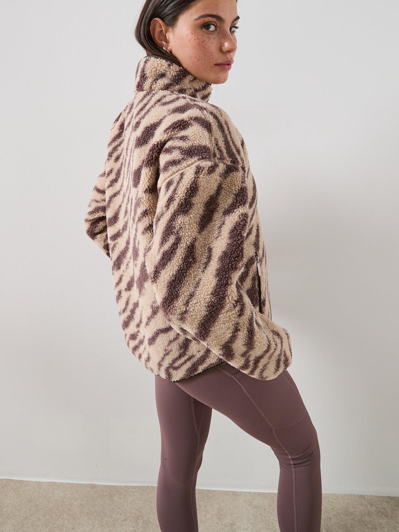 Image 2 of 5 of Sweaty Betty Womens Training New Plush Half Zip Fleece Top - Beige