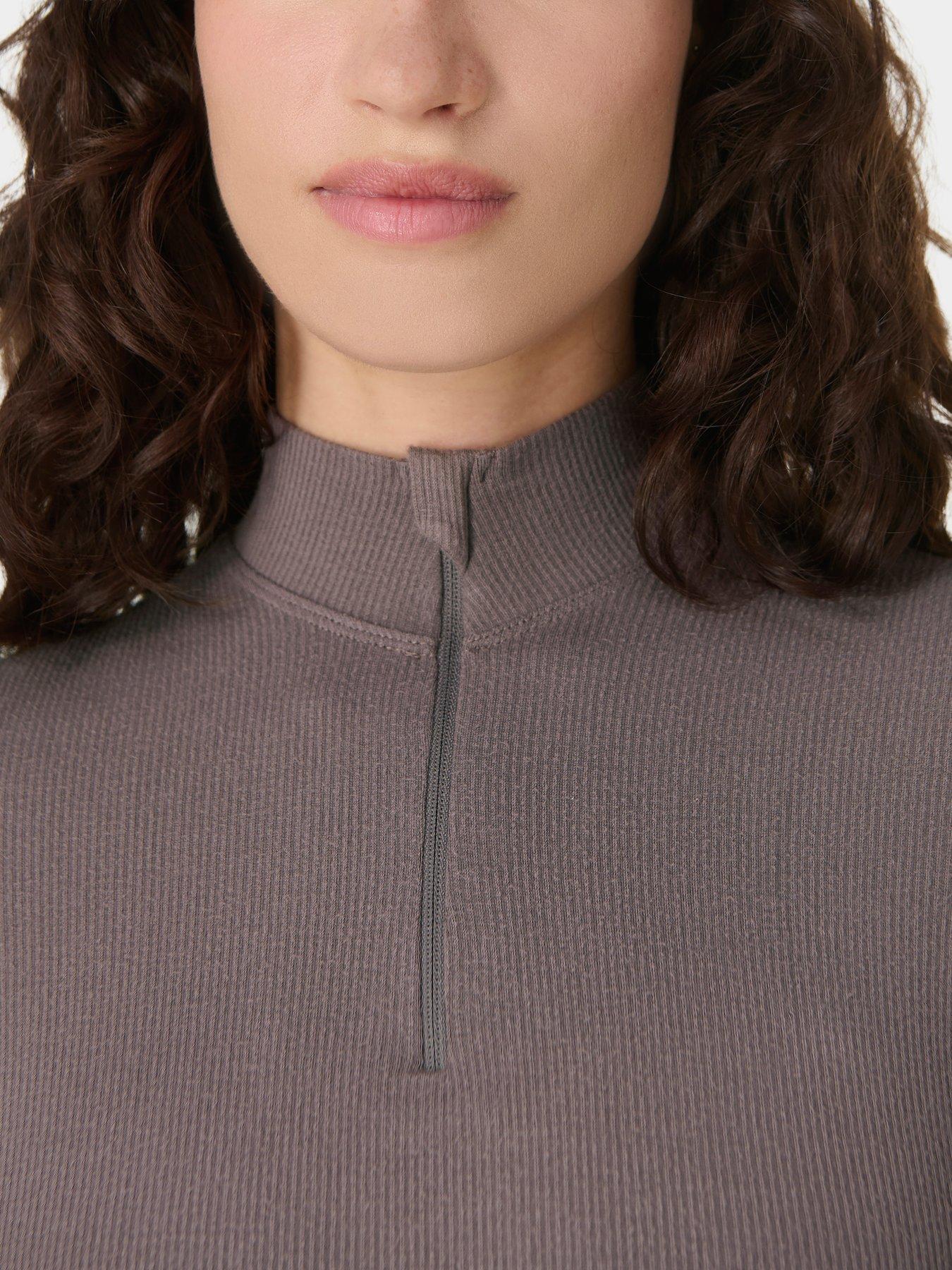 Image 4 of 5 of Sweaty Betty Womens Training Mindful Flex Half Zip Long Sleeve Top - Brown