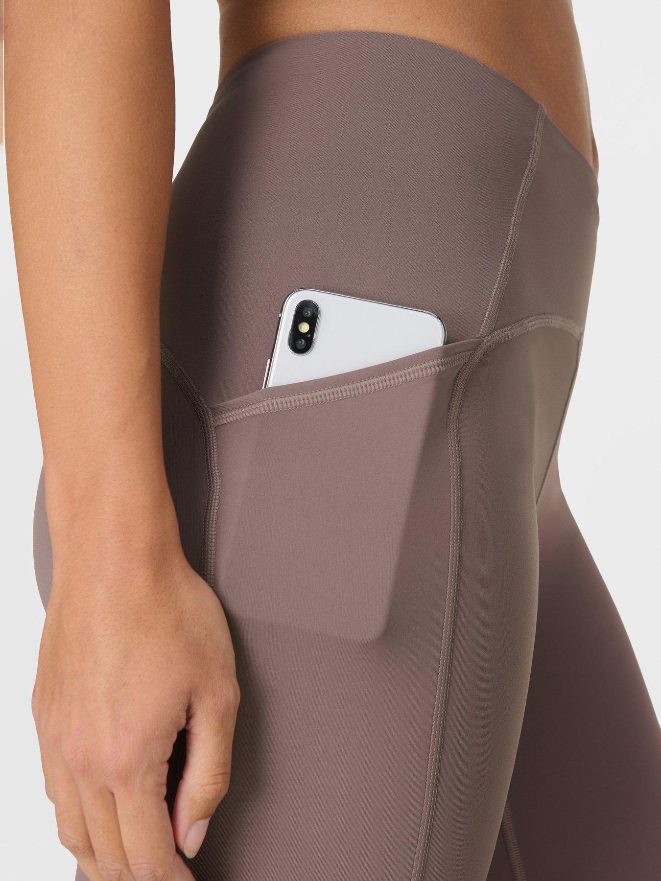 Image 4 of 4 of Sweaty Betty Womens Training Winter Power 7/8 Tights - Brown