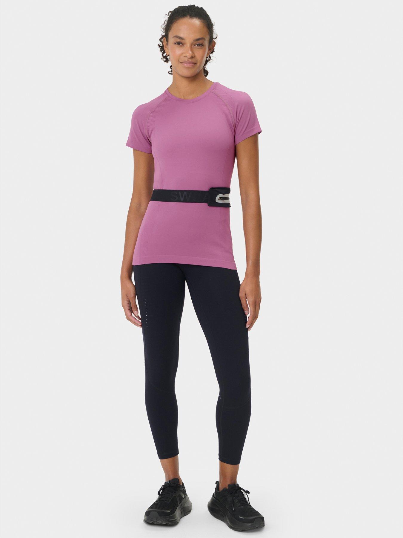 Image 3 of 4 of Sweaty Betty Womens Training Athlete Seamless Workout T-Shirt - Purple