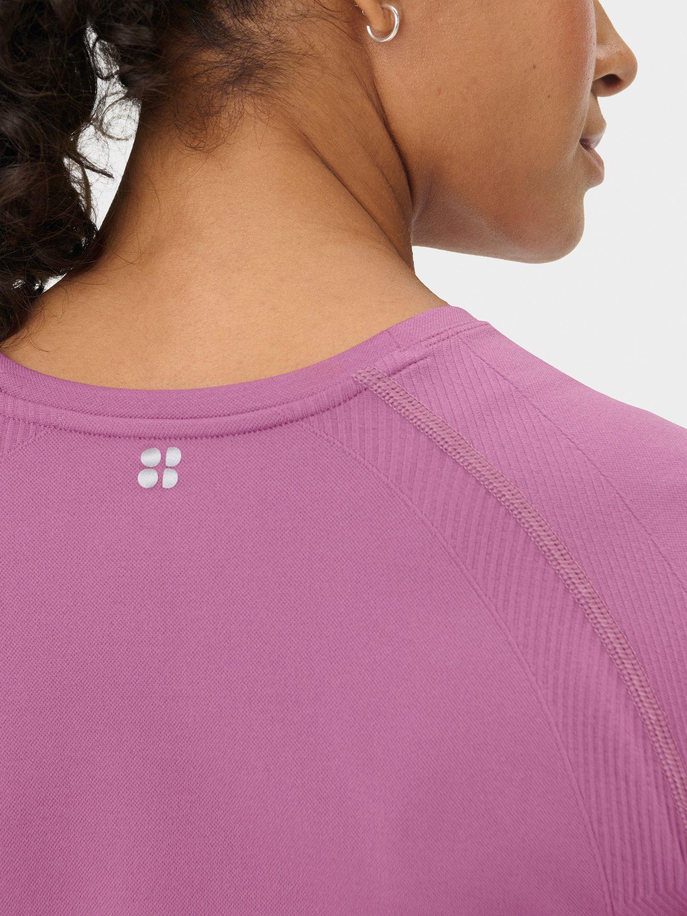 Image 4 of 4 of Sweaty Betty Womens Training Athlete Seamless Workout T-Shirt - Purple