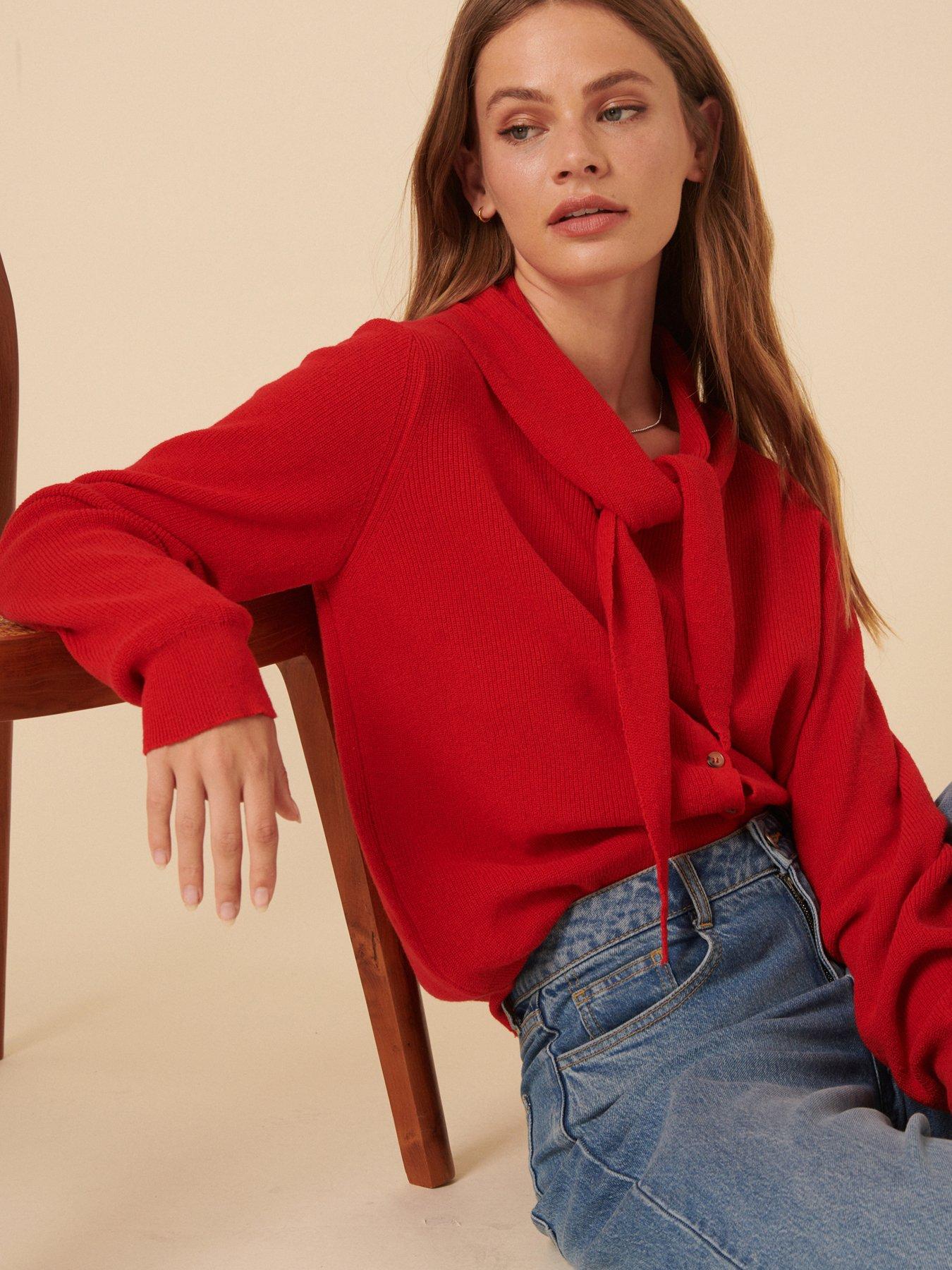 Nobodys Child Neckerchief Tie Cardigan - Red