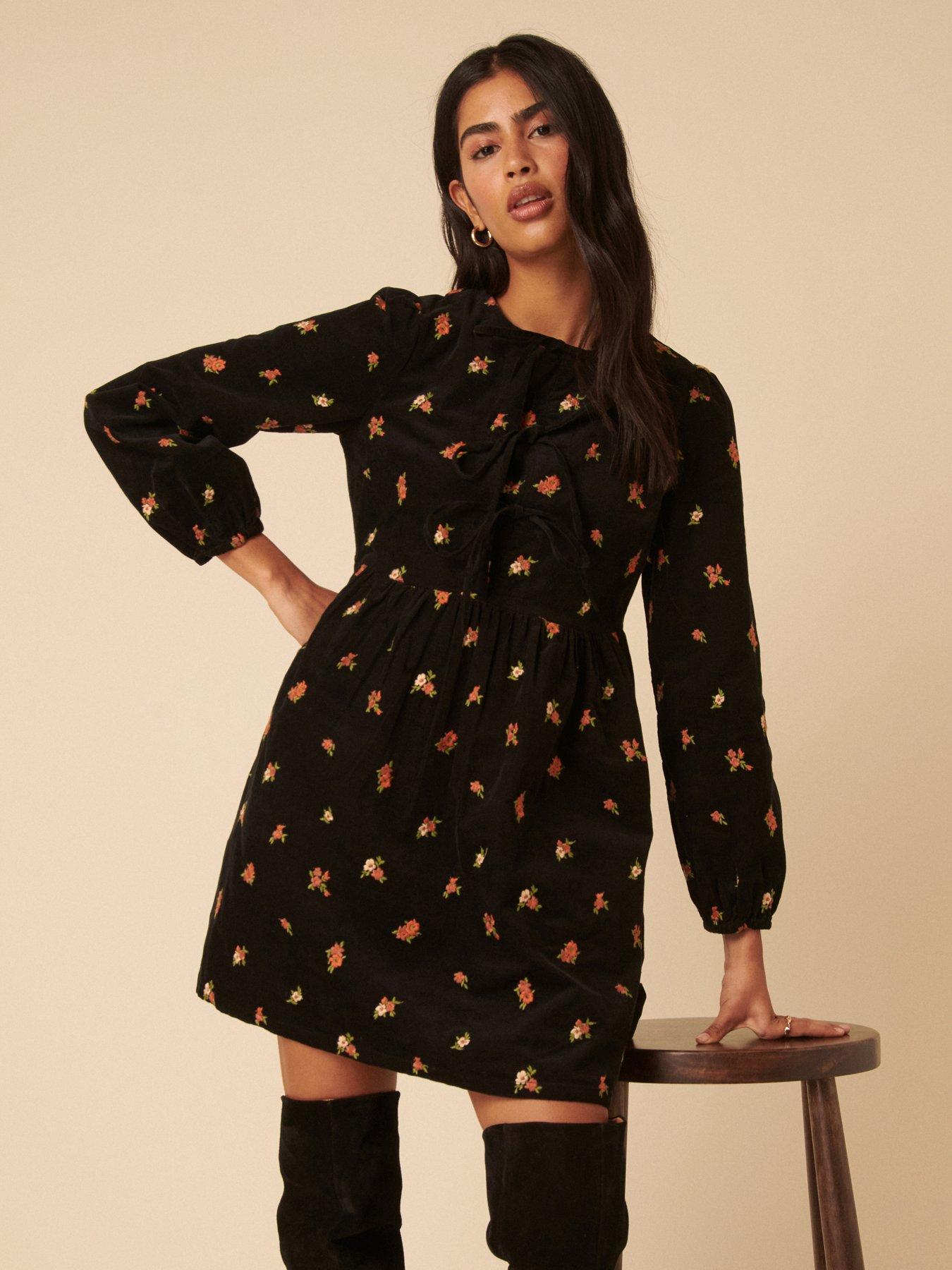 Nobodys Child Eden Mini Cord Dress - Black