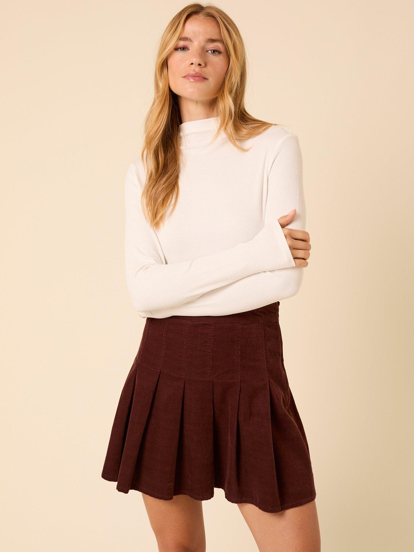 Nobodys Child Vincent Cord Skirt - Brown