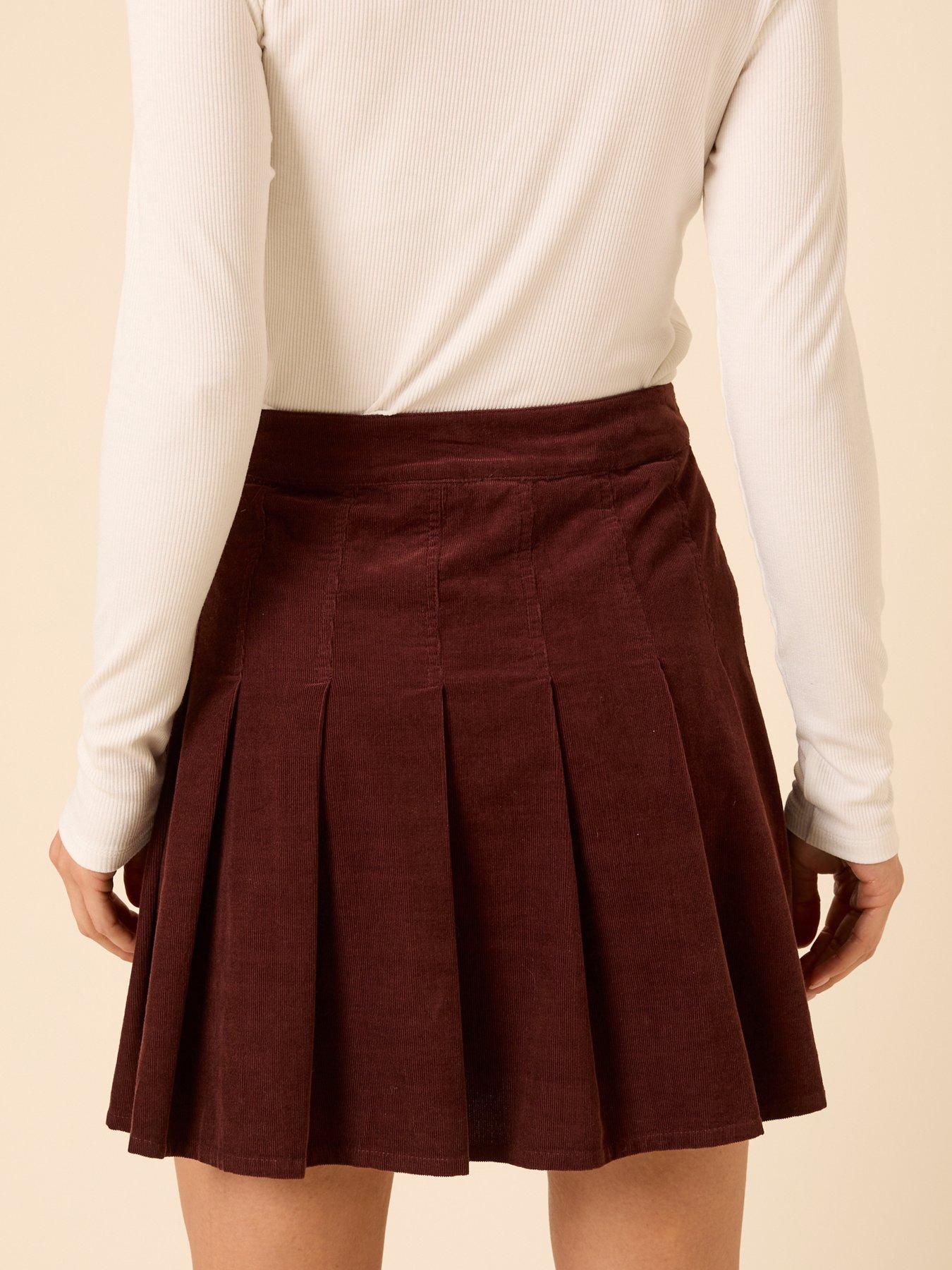 nobodys-child-vincent-cord-skirt-brownstillFront