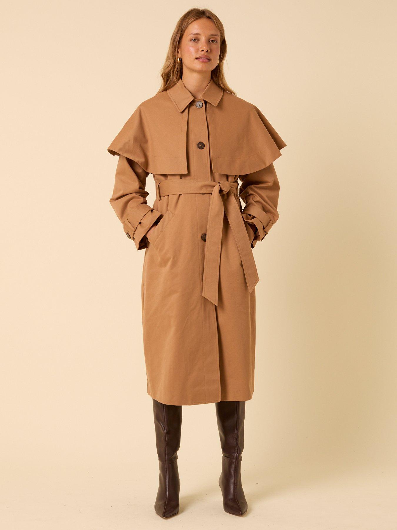 Nobodys Child Bramiola Cape Trench Coat - Brown