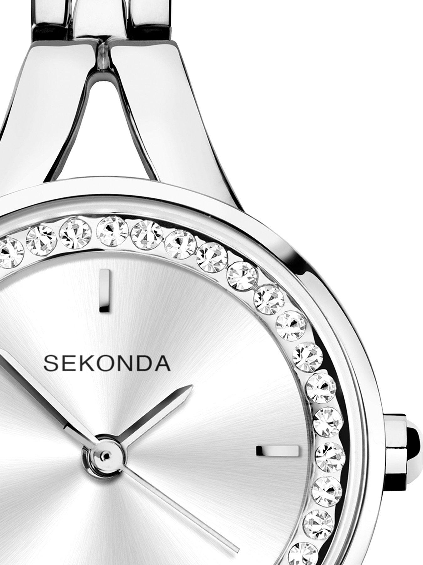 Image 2 of 6 of Sekonda Womens Silver Alloy Bracelet with Silver Dial Analogue Watch Gift Set
