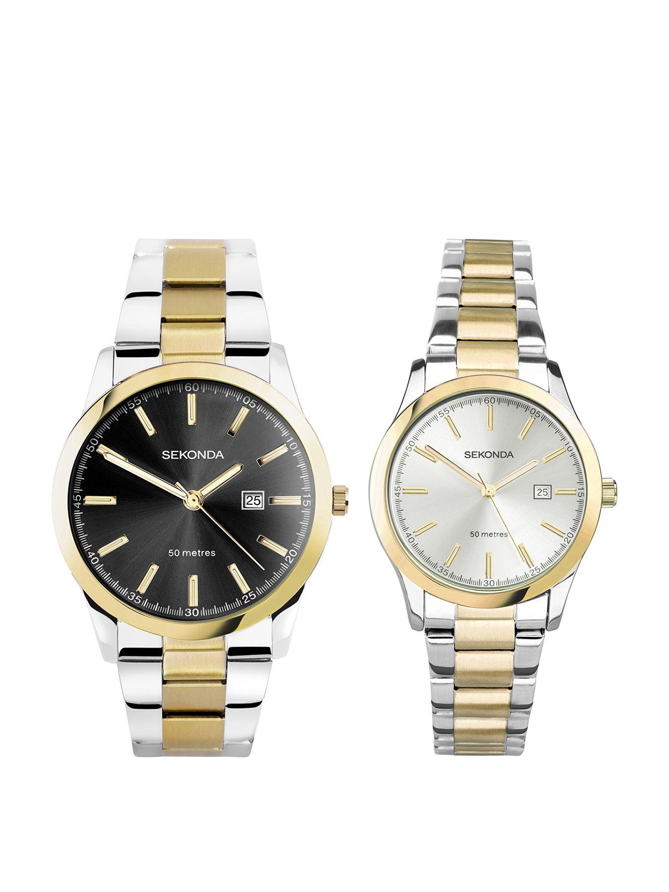 sekonda-hishers-taylor-two-tone-stainless-steel-bracelet-with-black-and-silver-dial-analogue-watch-gift-set
