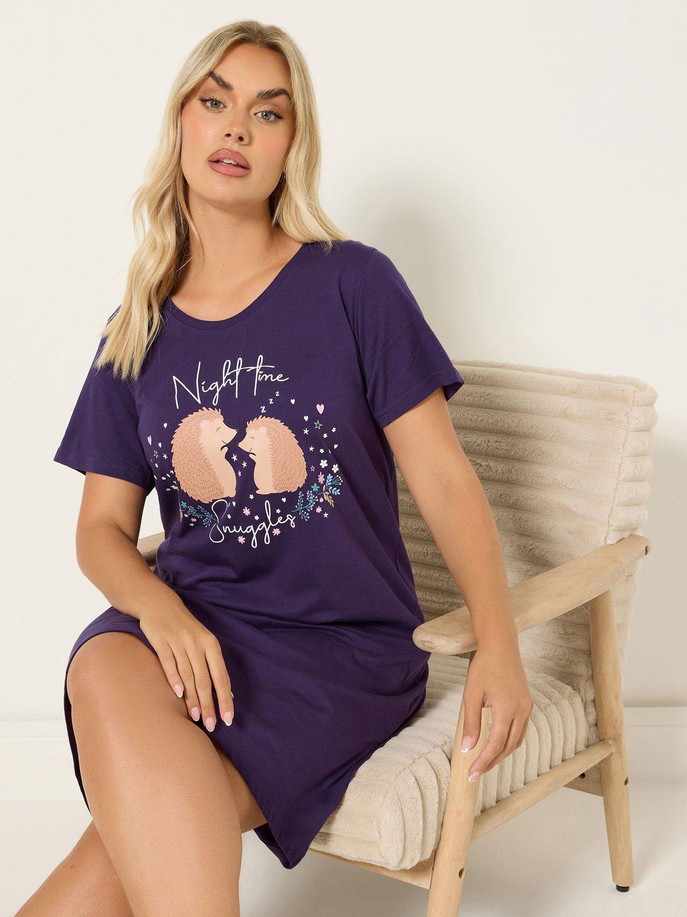 yours-curve-snuggles-short-sleeve-nightdress-purpleback