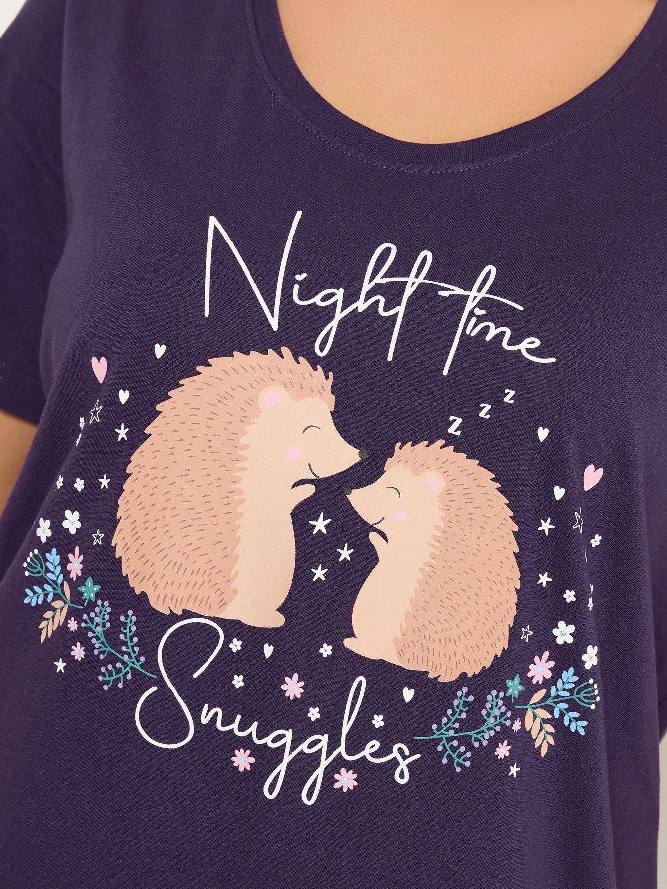 yours-curve-snuggles-short-sleeve-nightdress-purpleoutfit