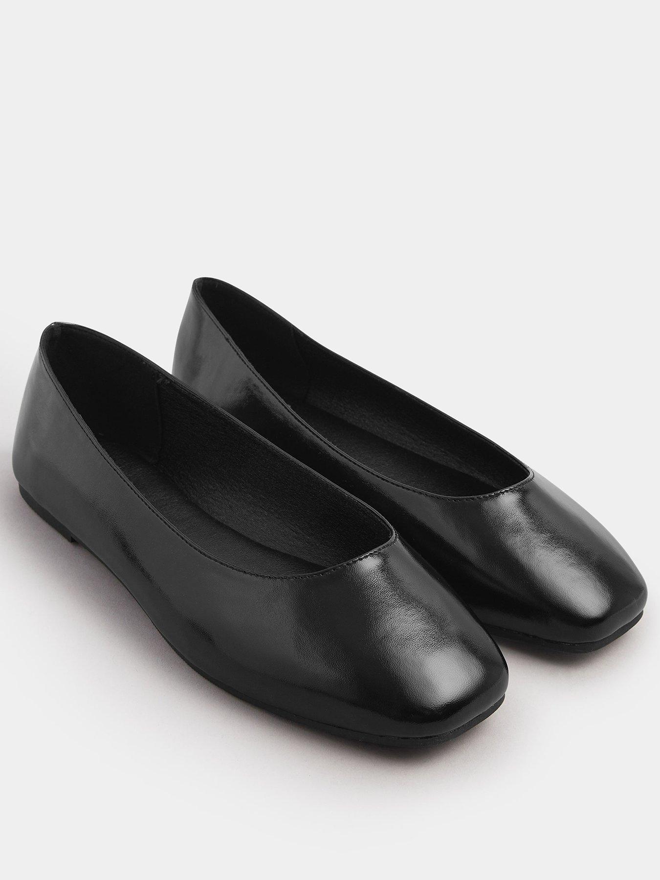 Yours Extra Wide Fit Square Toe Ballet Pump - Black | Very Ireland