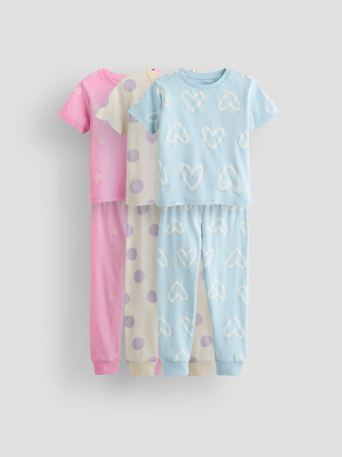 Image 1 of 6 of The Very Collection Girls 3 Pack Pyjamas - Multi