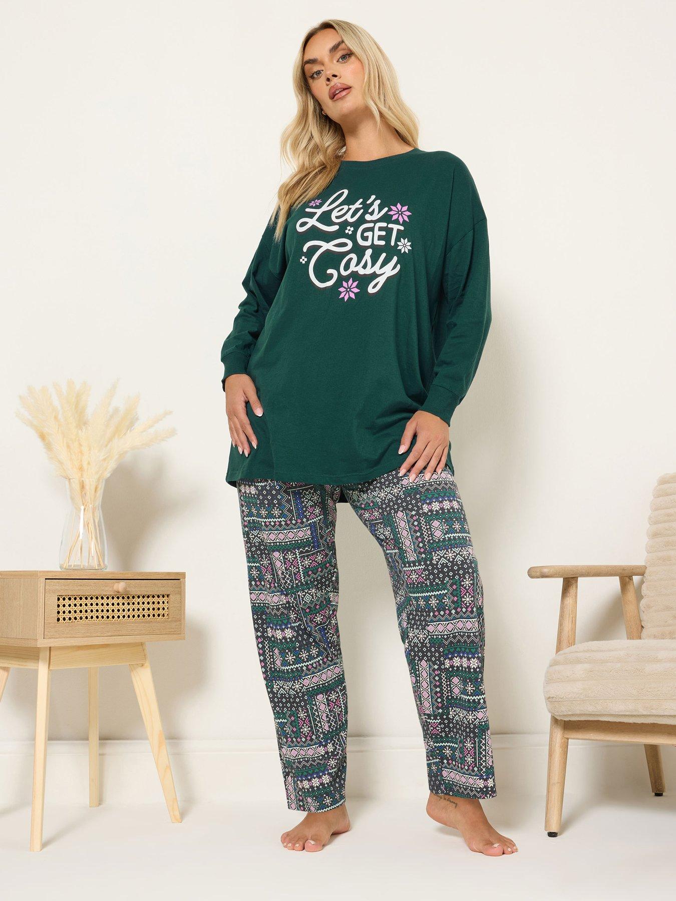 yours-curve-long-sleeve-cuffed-pyjama-set-greenback