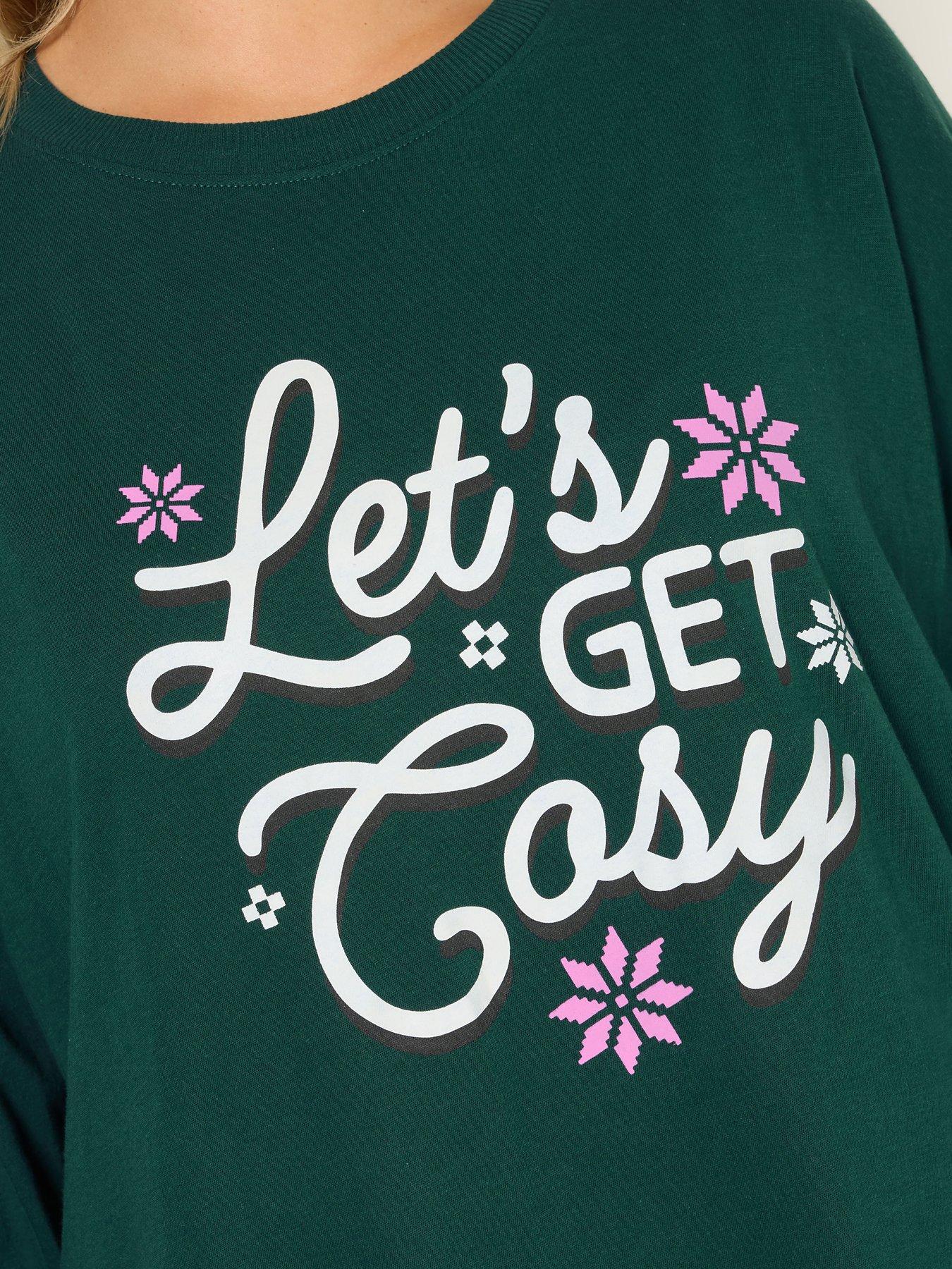yours-curve-long-sleeve-cuffed-pyjama-set-greenoutfit