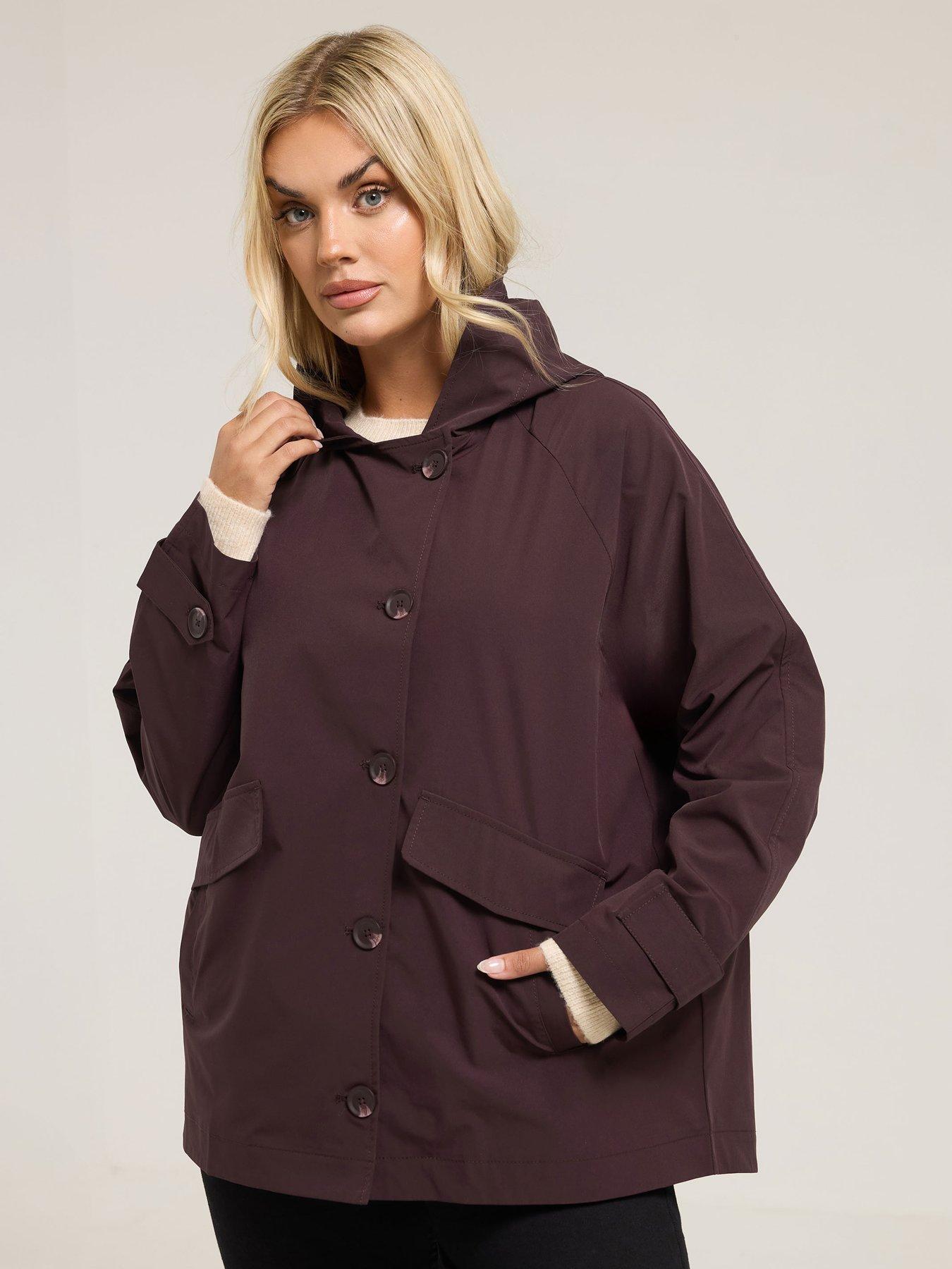 Yours Curve Raglan Jacket - Red