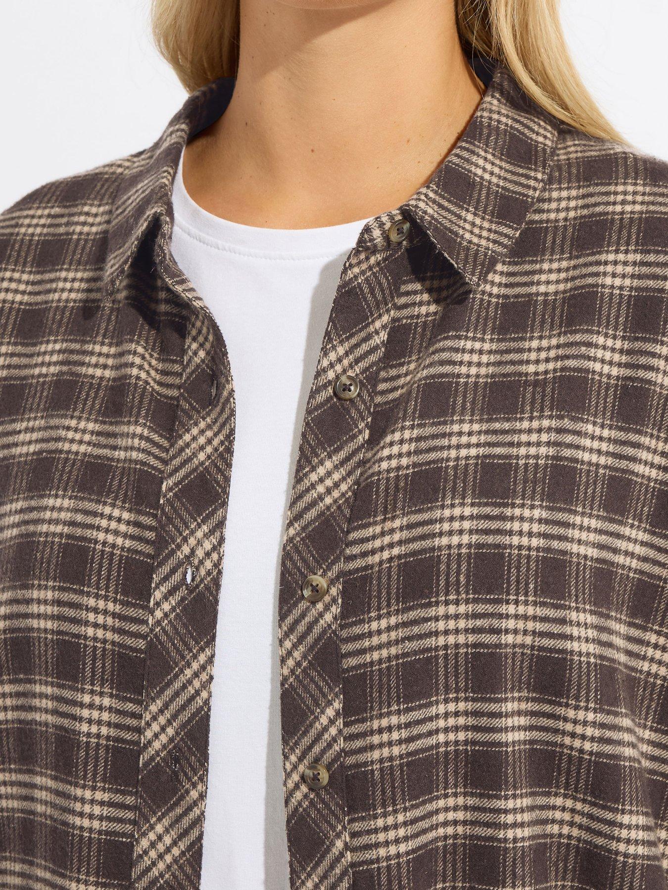 yours-curve-check-shirt-browndetail