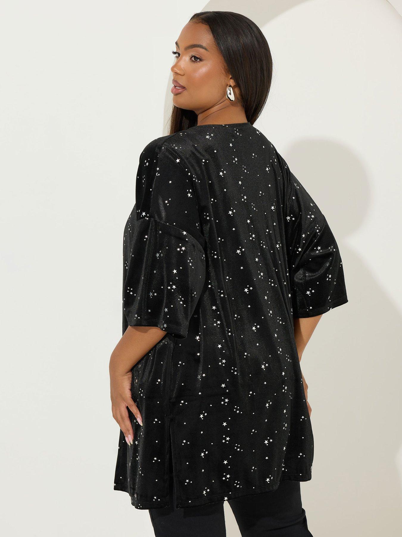 yours-curve-velour-star-cover-up-blackstillFront