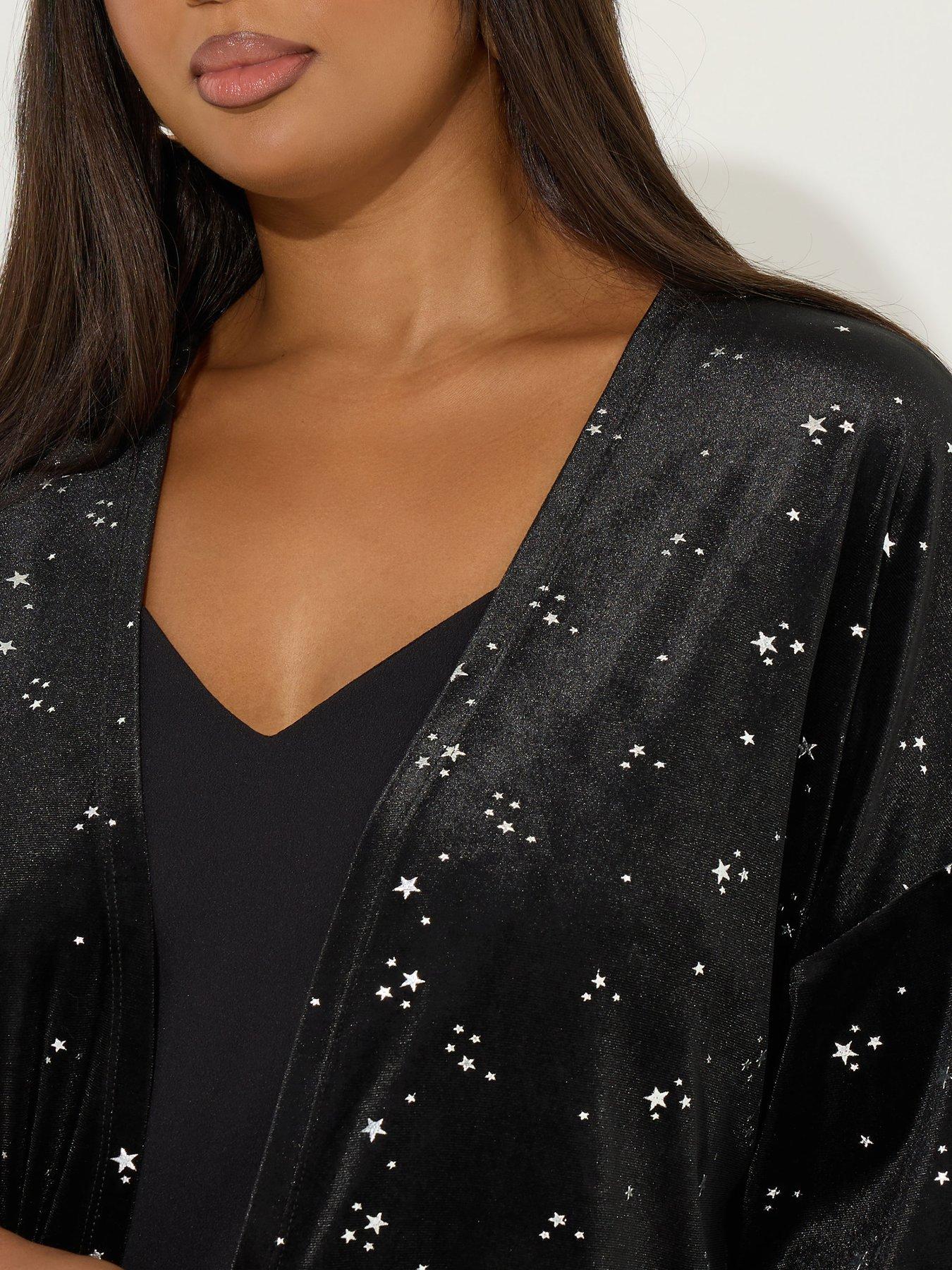 yours-curve-velour-star-cover-up-blackoutfit