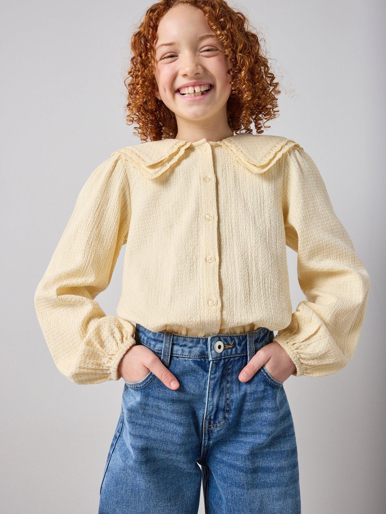 the-very-collection-girls-double-collar-shirt-lemonfront