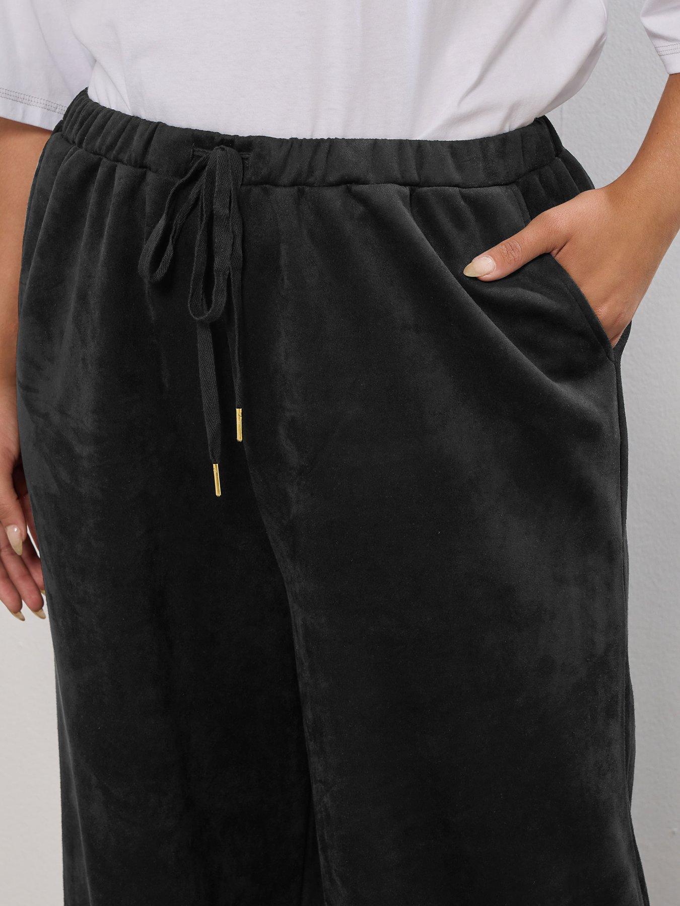 yours-curve-suedette-wide-leg-trouser-blackoutfit