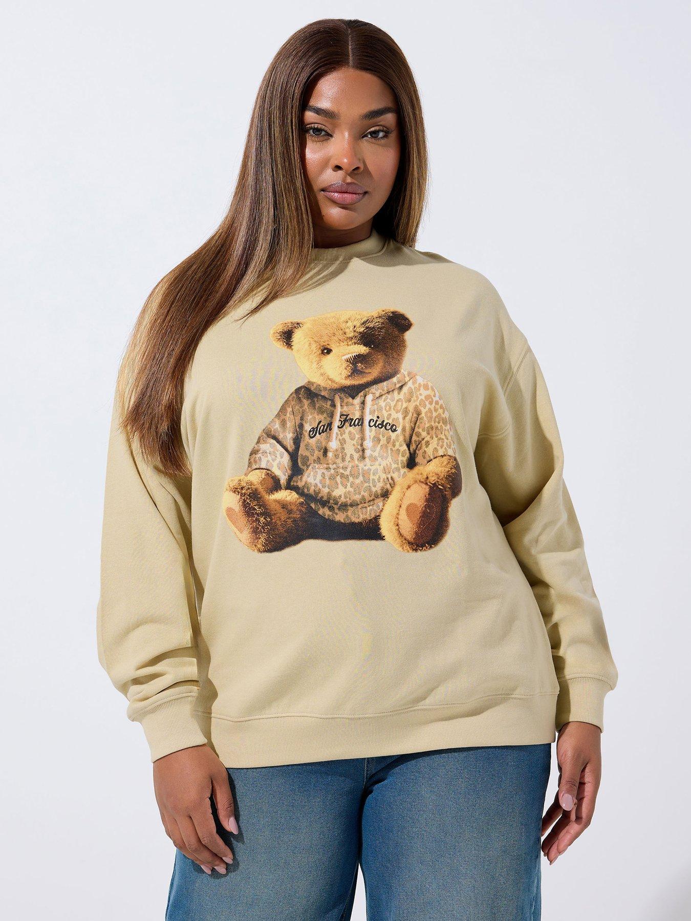 yours-curve-teddy-graphic-sweatshirt-naturalfront