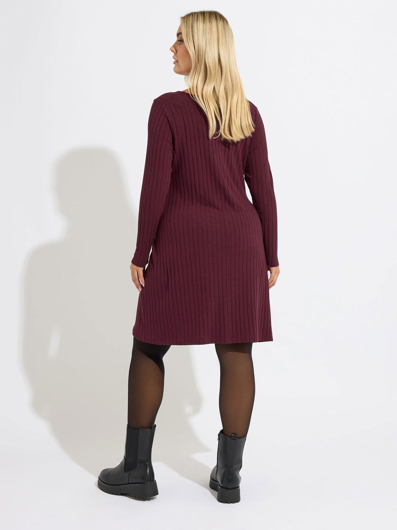 yours-curve-short-flare-dress-redstillFront