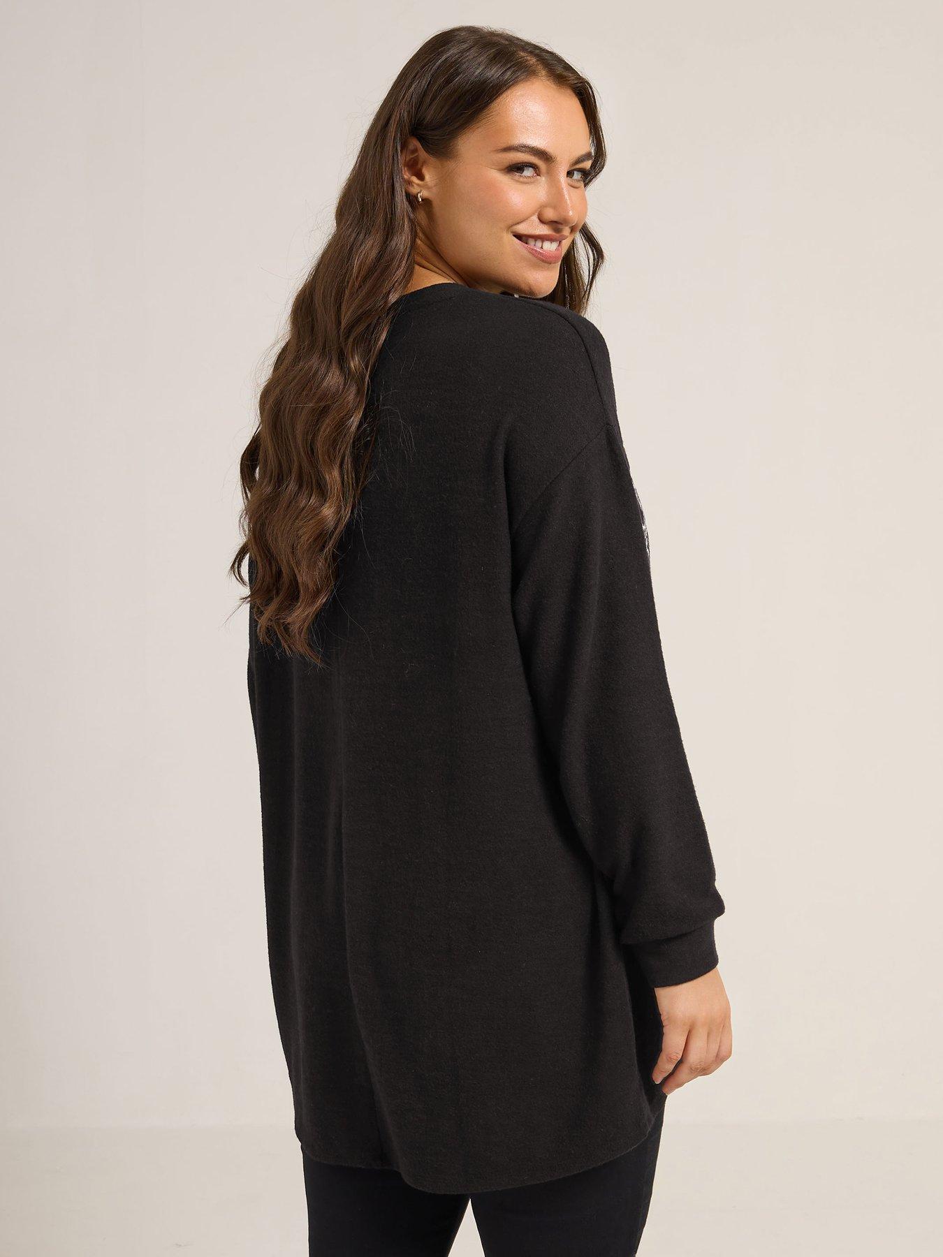 yours-curve-reindeer-jumper-blackstillFront