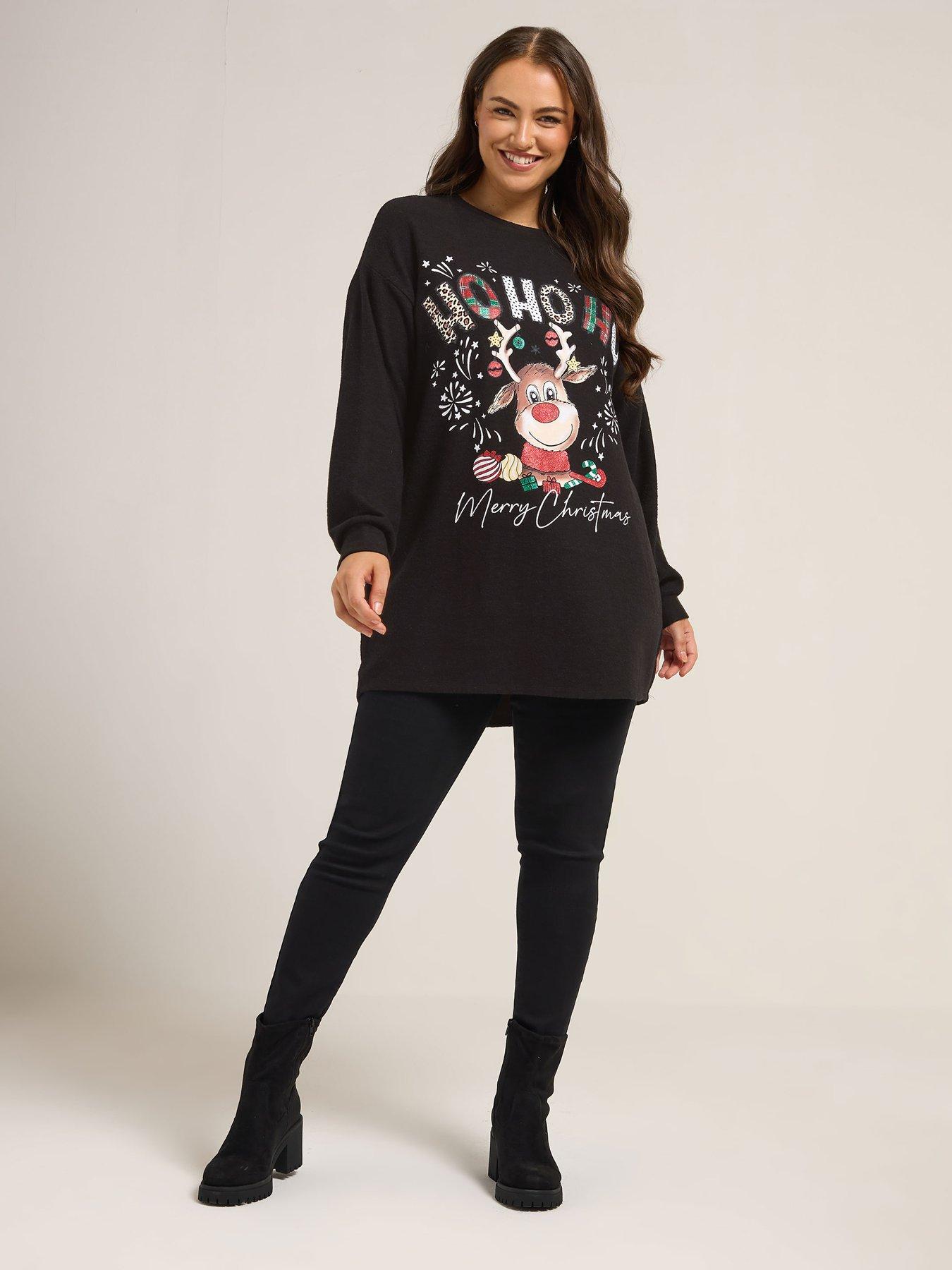 yours-curve-reindeer-jumper-blackback