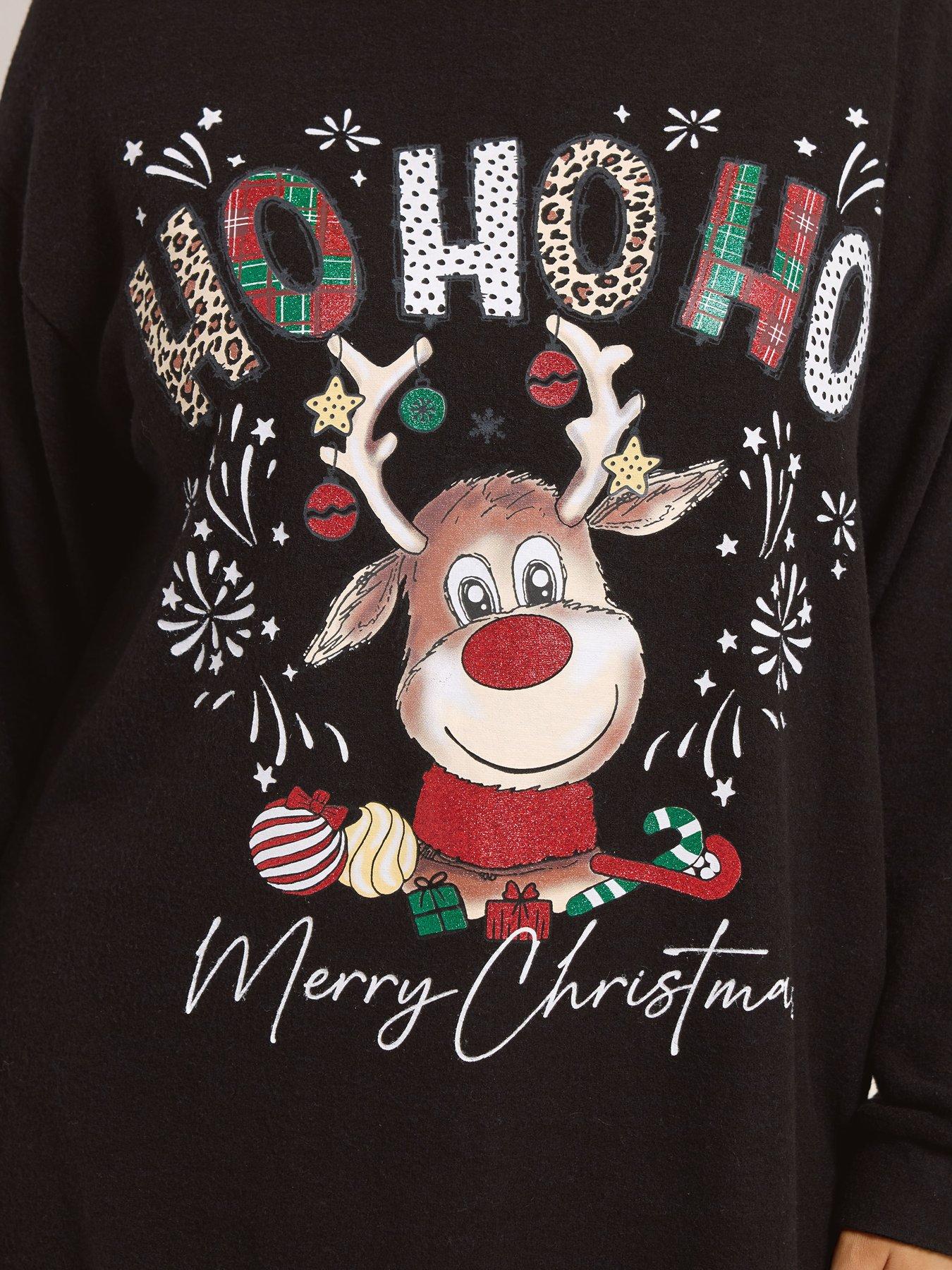 yours-curve-reindeer-jumper-blackoutfit