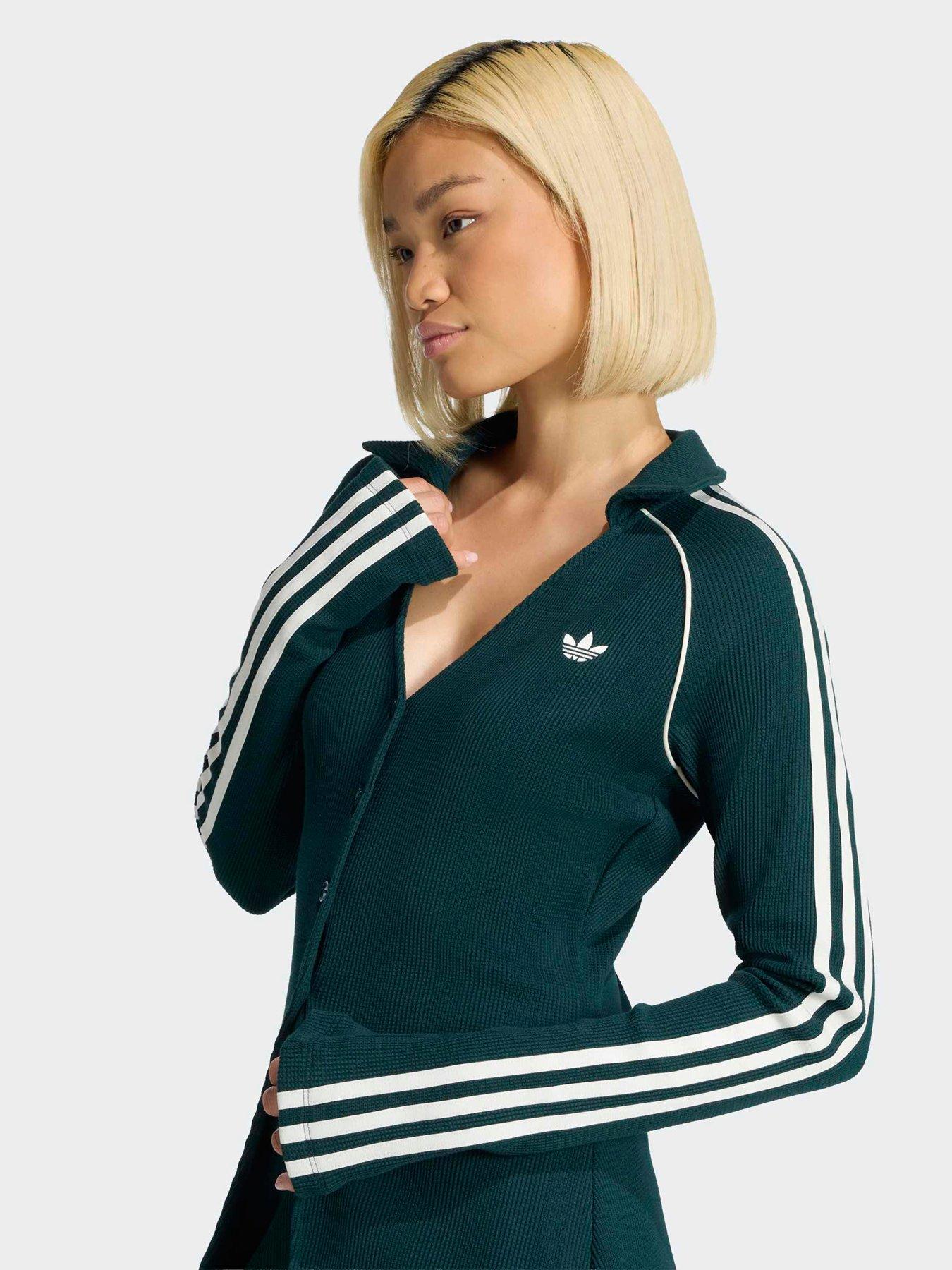 Image 4 of 5 of adidas Originals Womens Button Down Top - Green