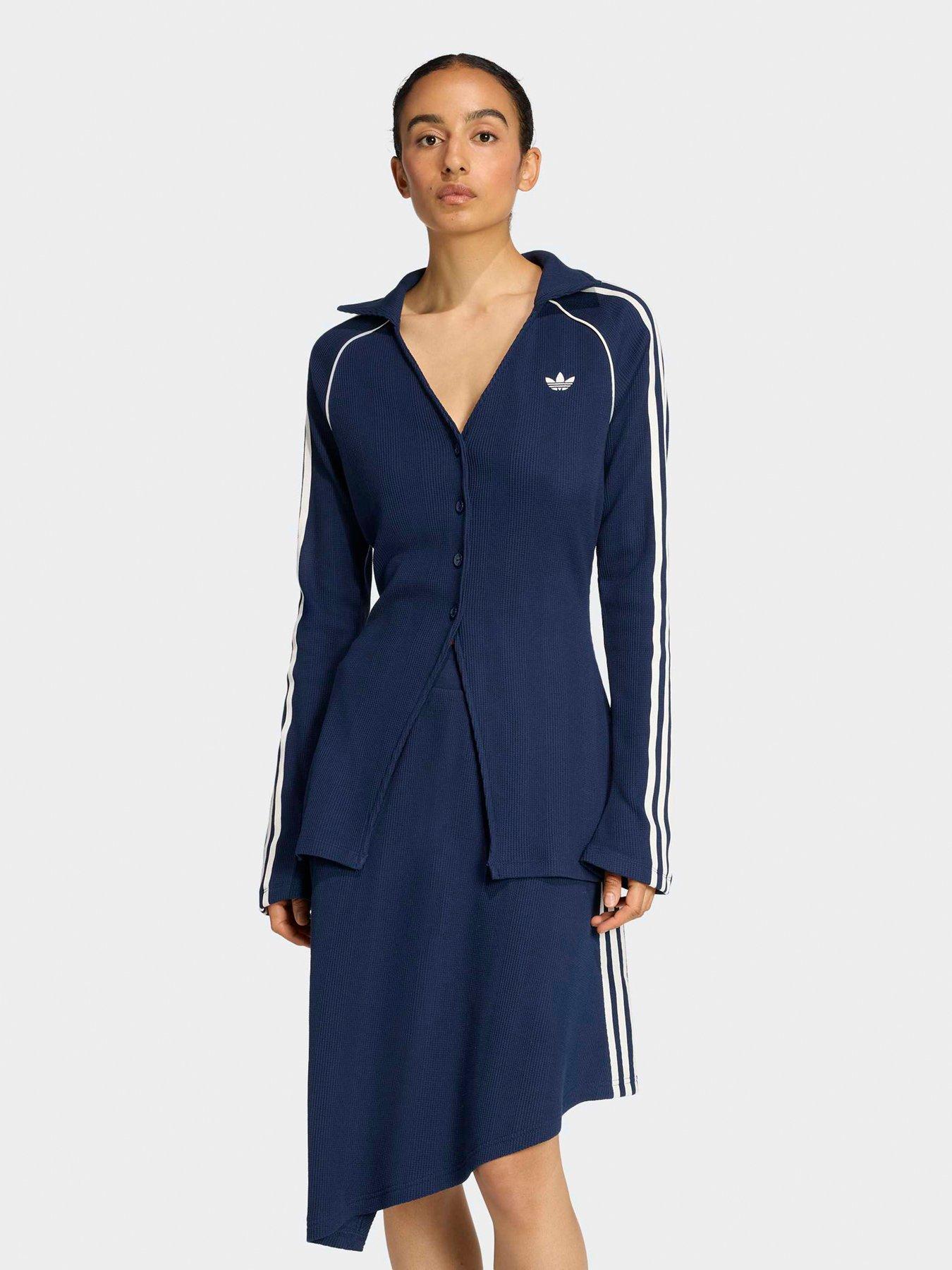 Image 1 of 5 of adidas Originals Womens Button Down Top - Blue